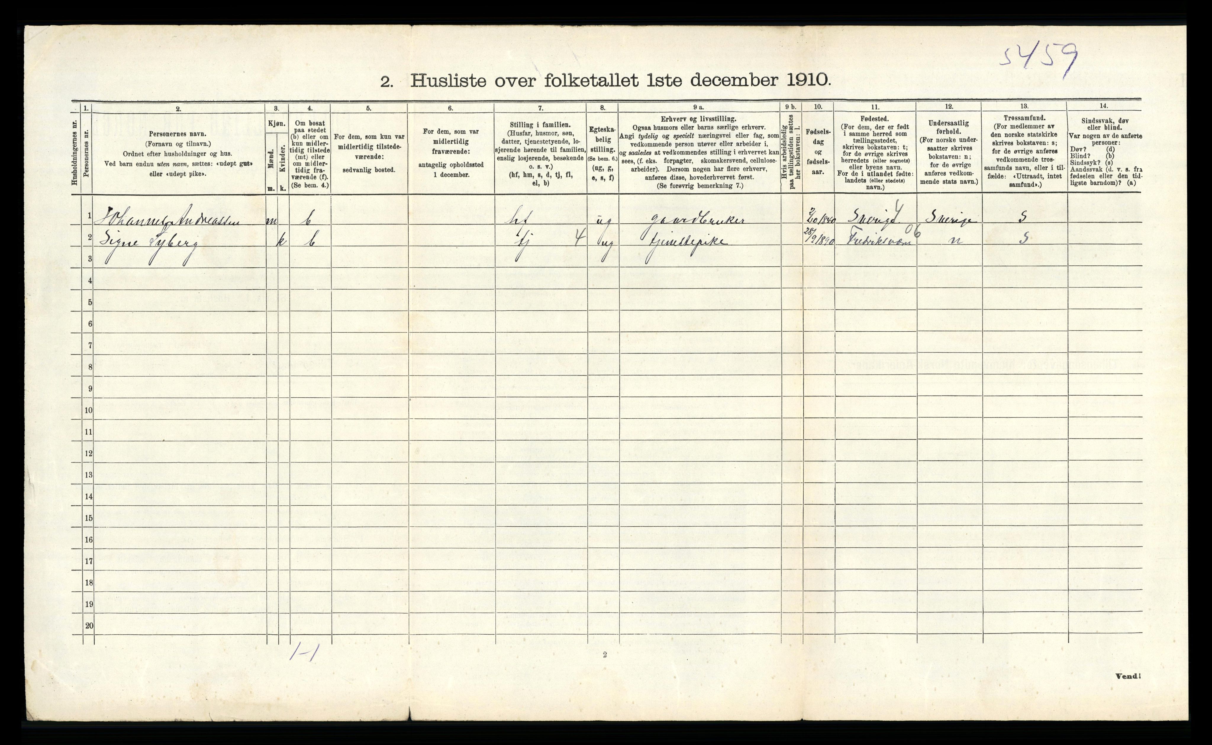 RA, 1910 census for Eidanger, 1910, p. 486