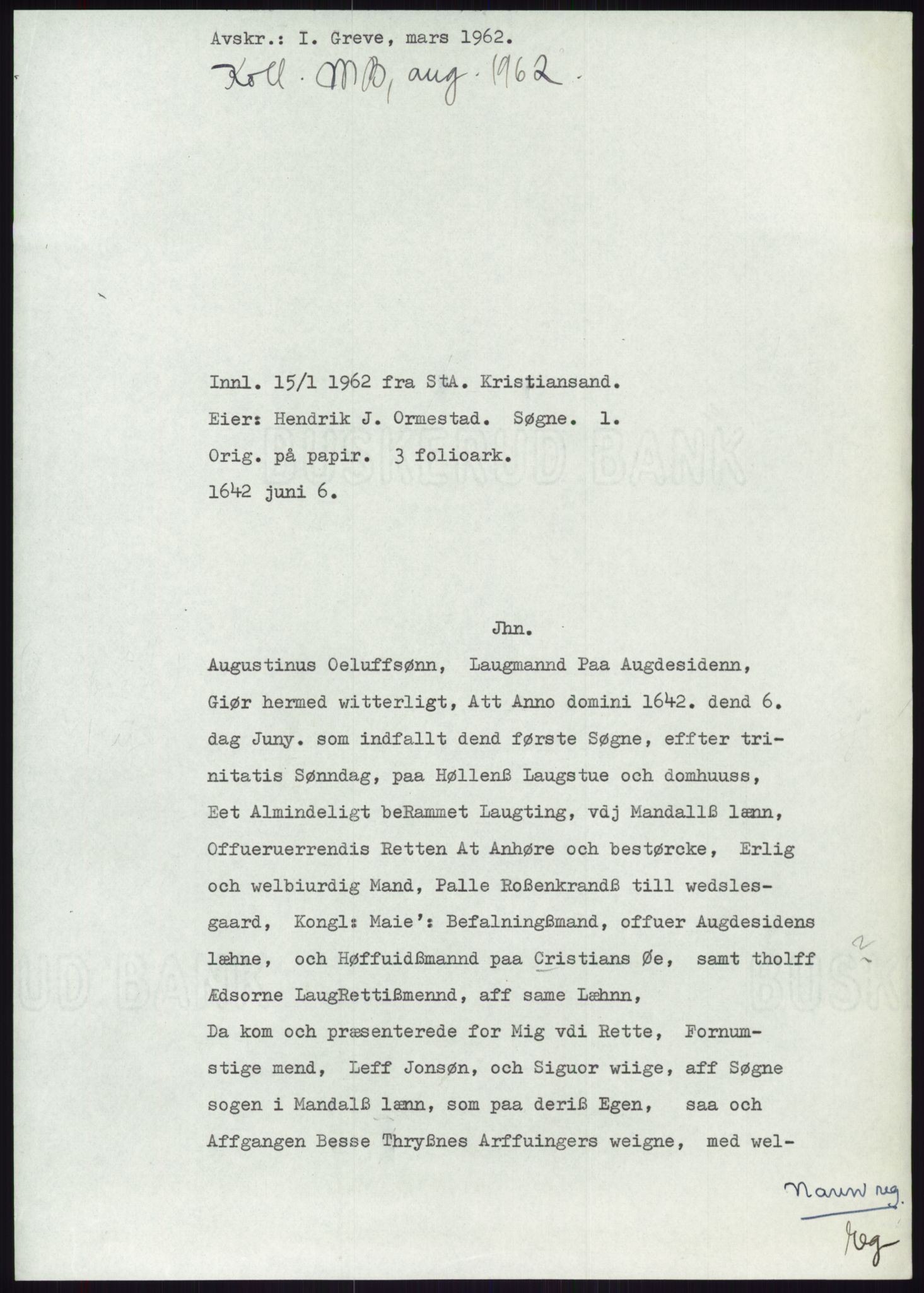 Samlinger til kildeutgivelse, Diplomavskriftsamlingen, AV/RA-EA-4053/H/Ha, p. 2192