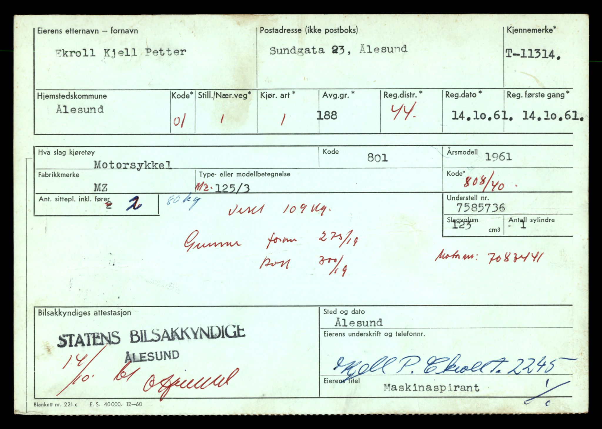 Møre og Romsdal vegkontor - Ålesund trafikkstasjon, AV/SAT-A-4099/F/Fe/L0028: Registreringskort for kjøretøy T 11290 - T 11429, 1927-1998, p. 578