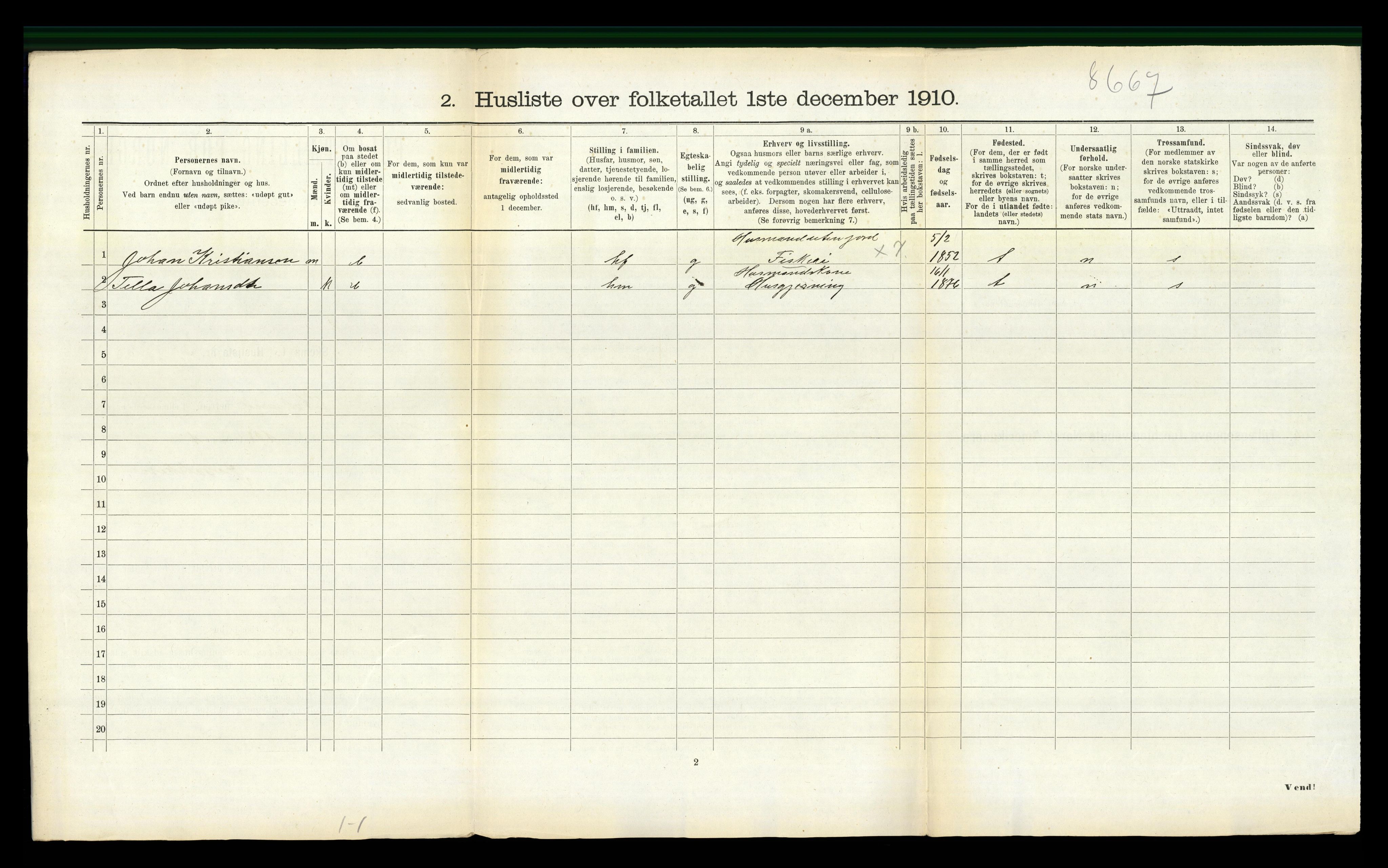 RA, 1910 census for Stoksund, 1910, p. 163