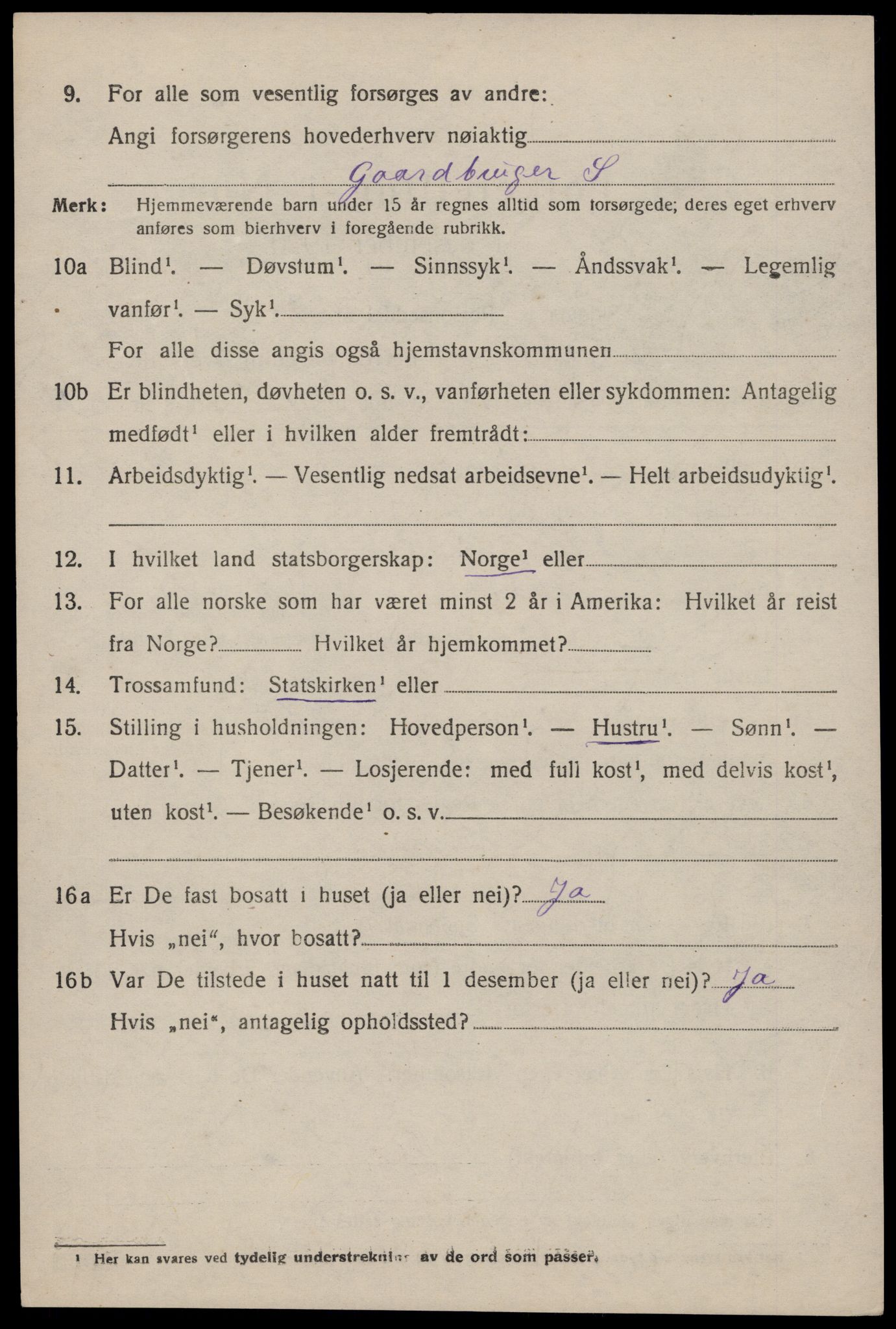 SAST, 1920 census for Jelsa, 1920, p. 955