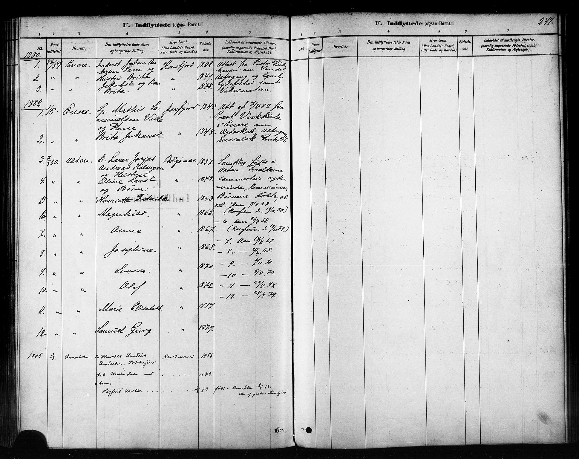 Sør-Varanger sokneprestkontor, AV/SATØ-S-1331/H/Ha/L0003kirke: Parish register (official) no. 3, 1878-1891, p. 247