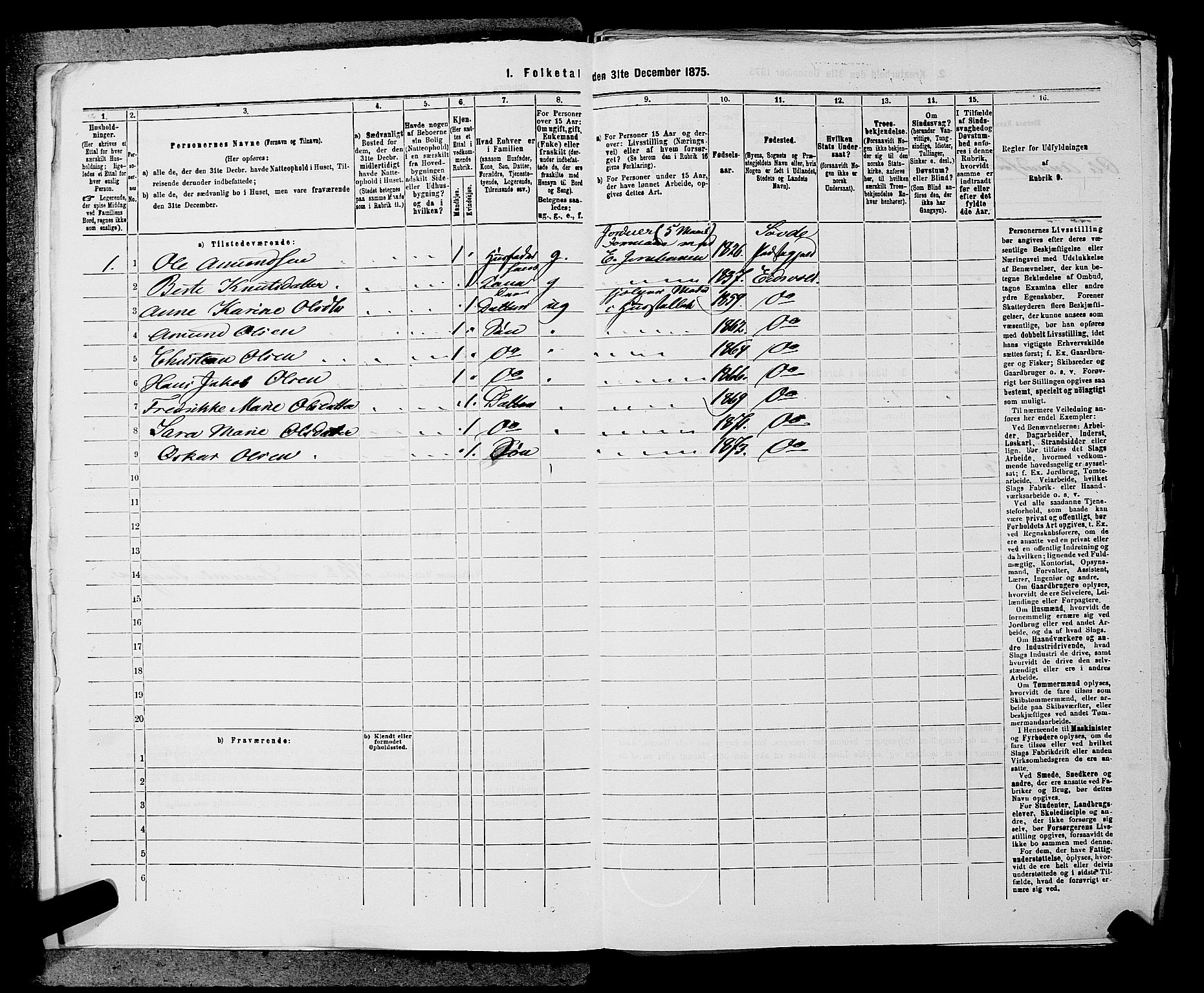 RA, 1875 census for 0237P Eidsvoll, 1875, p. 1211