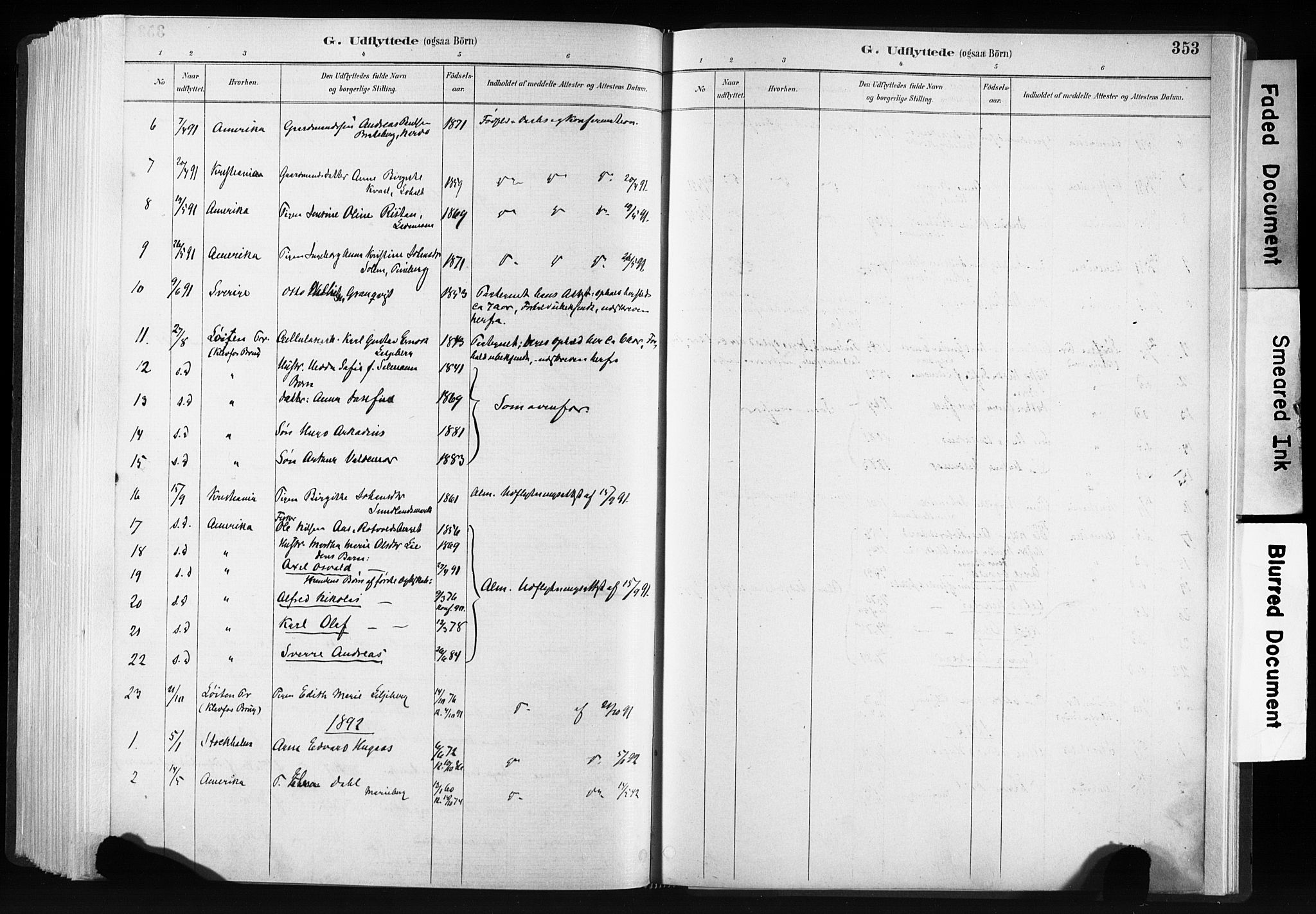 Ministerialprotokoller, klokkerbøker og fødselsregistre - Sør-Trøndelag, SAT/A-1456/606/L0300: Parish register (official) no. 606A15, 1886-1893, p. 353
