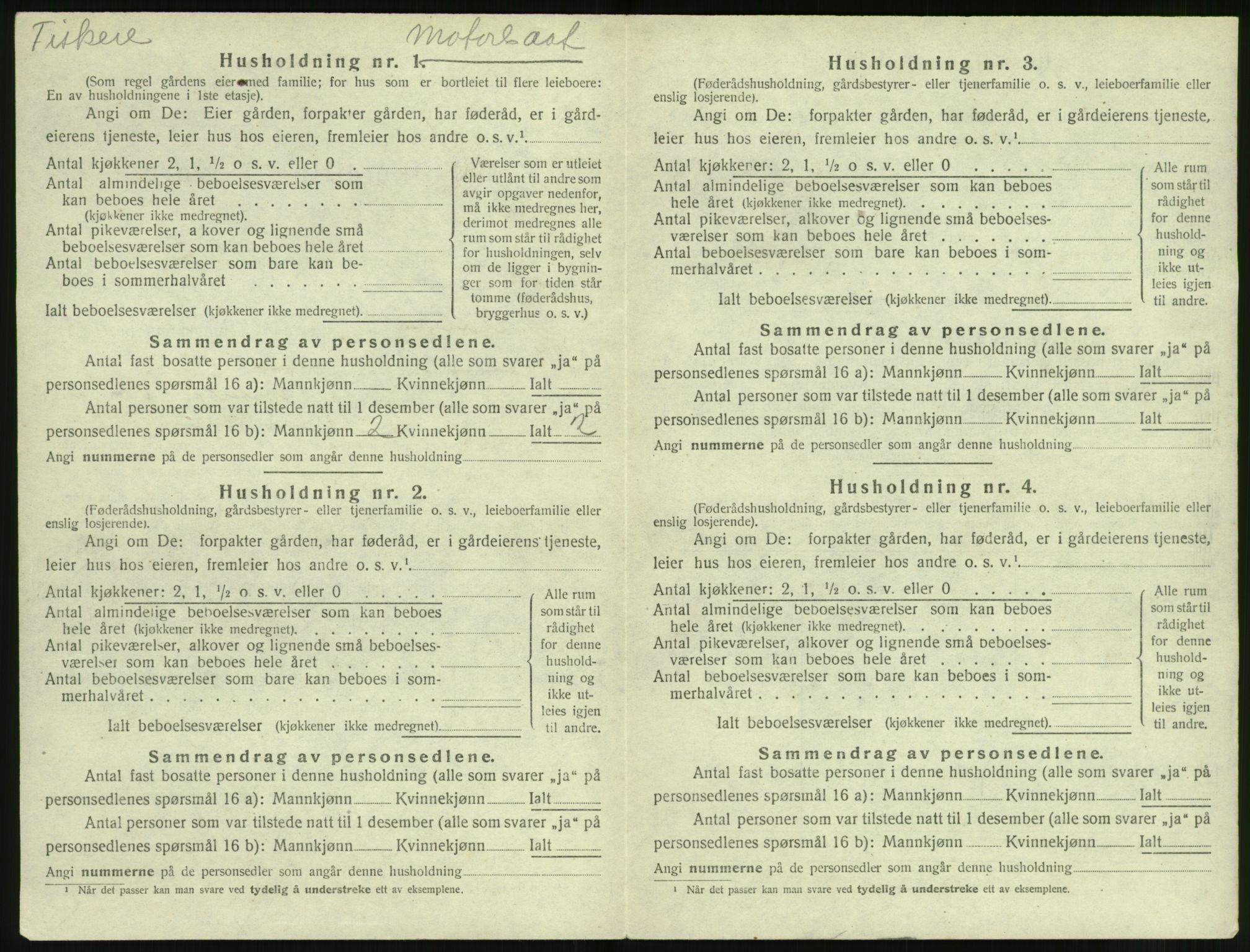 SAT, 1920 census for Volda, 1920, p. 857