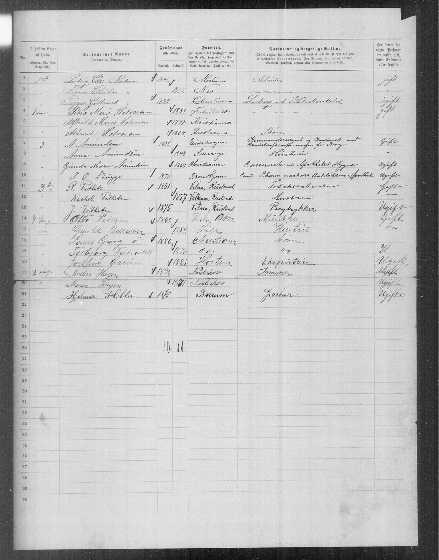 OBA, Municipal Census 1899 for Kristiania, 1899, p. 15757