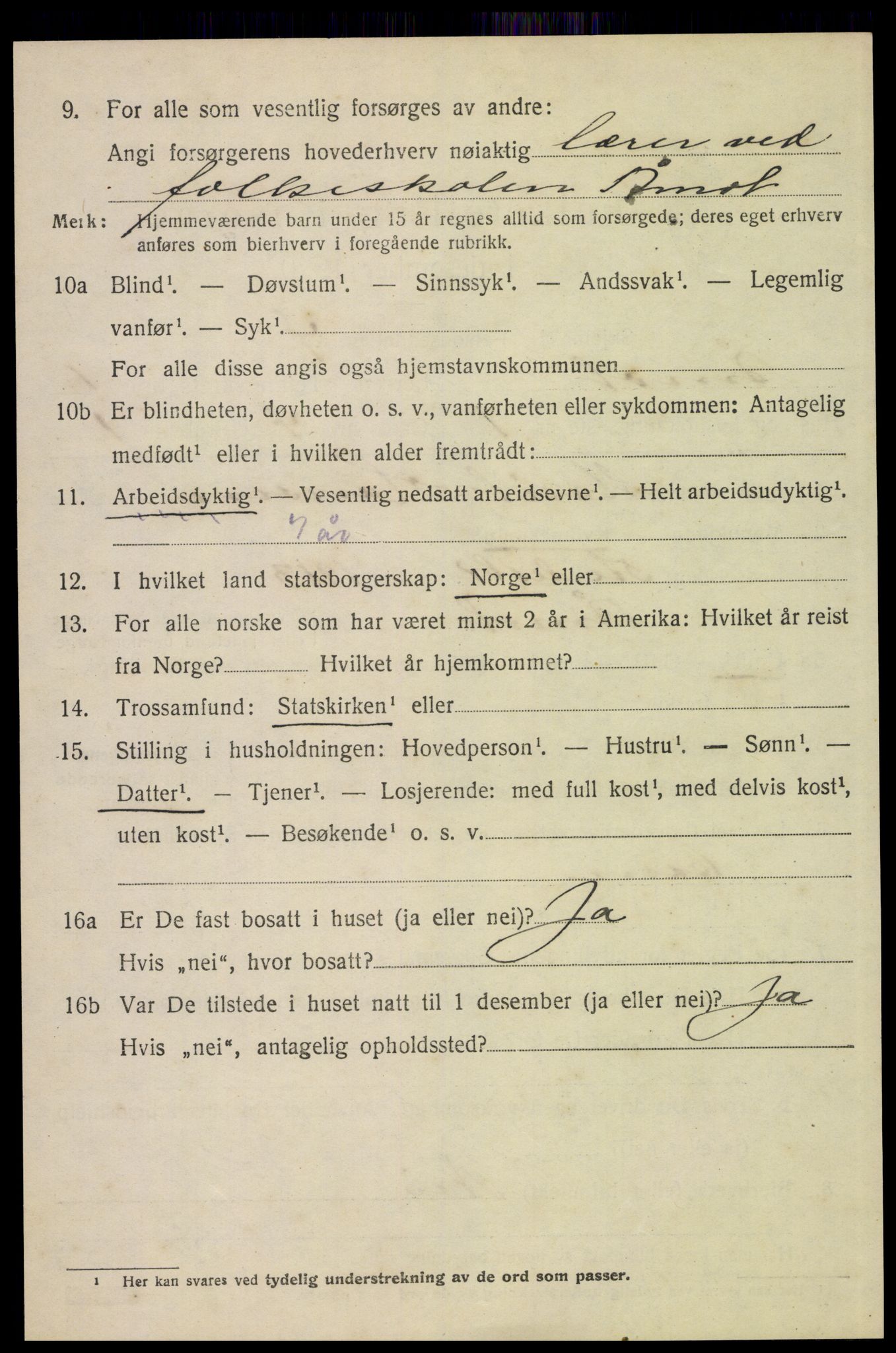 SAH, 1920 census for Åmot, 1920, p. 1594
