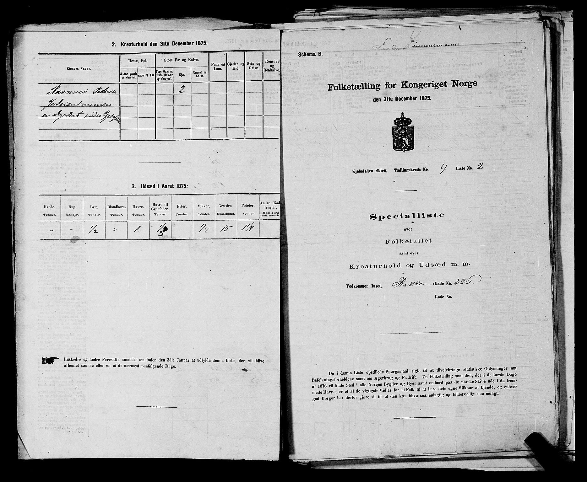 SAKO, 1875 census for 0806P Skien, 1875, p. 688