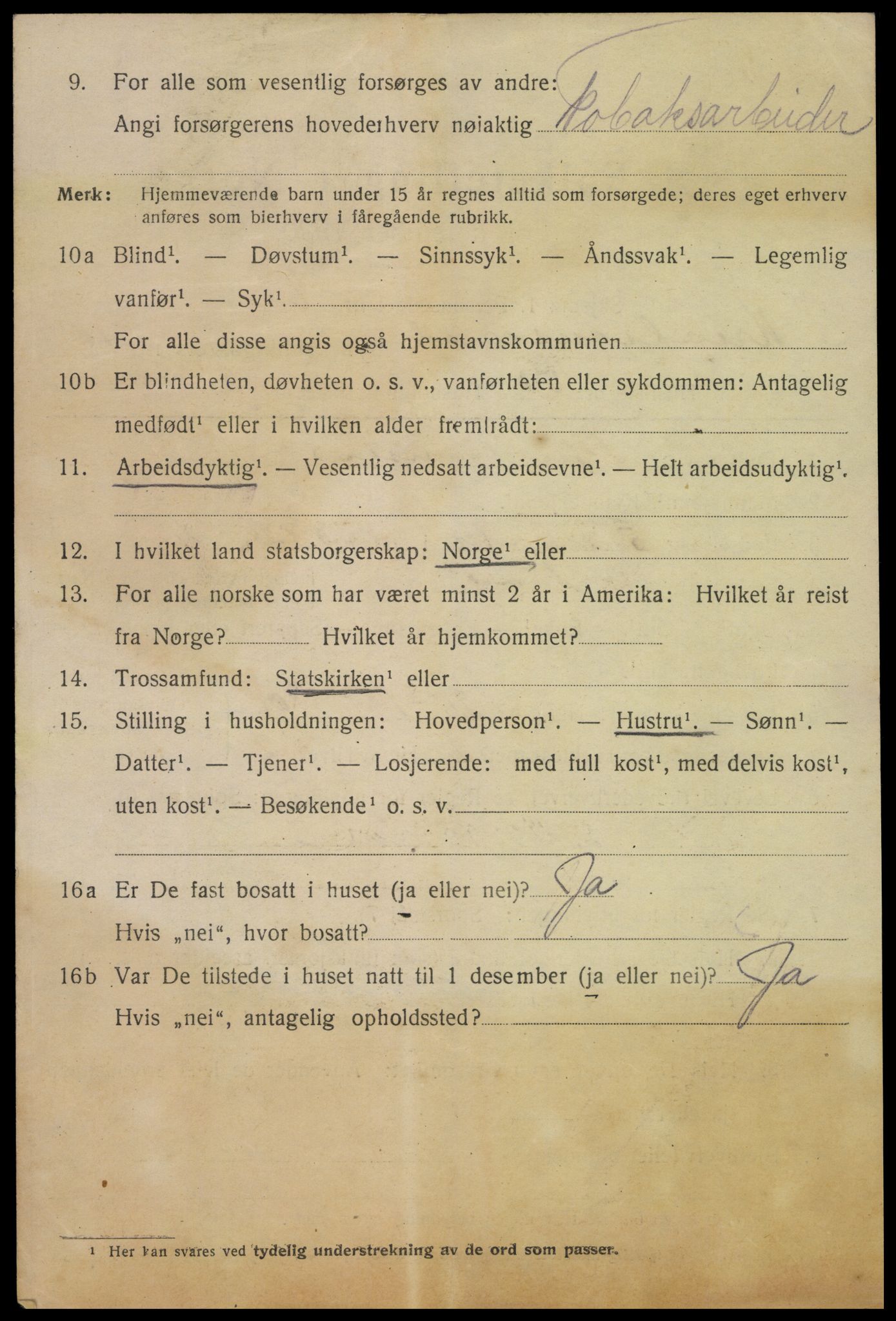 SAK, 1920 census for Kristiansand, 1920, p. 25688