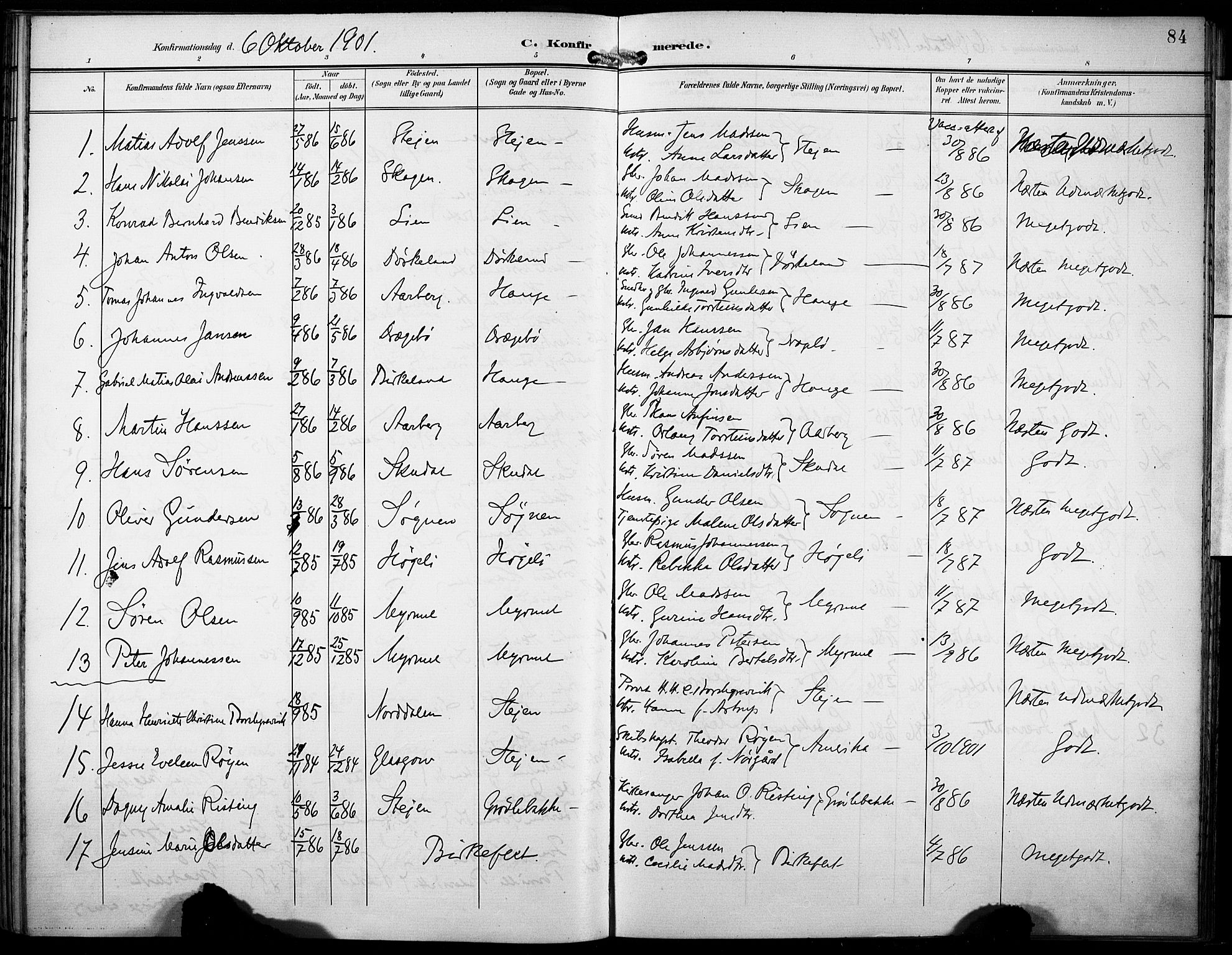 Gaular sokneprestembete, SAB/A-80001/H/Haa: Parish register (official) no. B 2, 1898-1911, p. 84