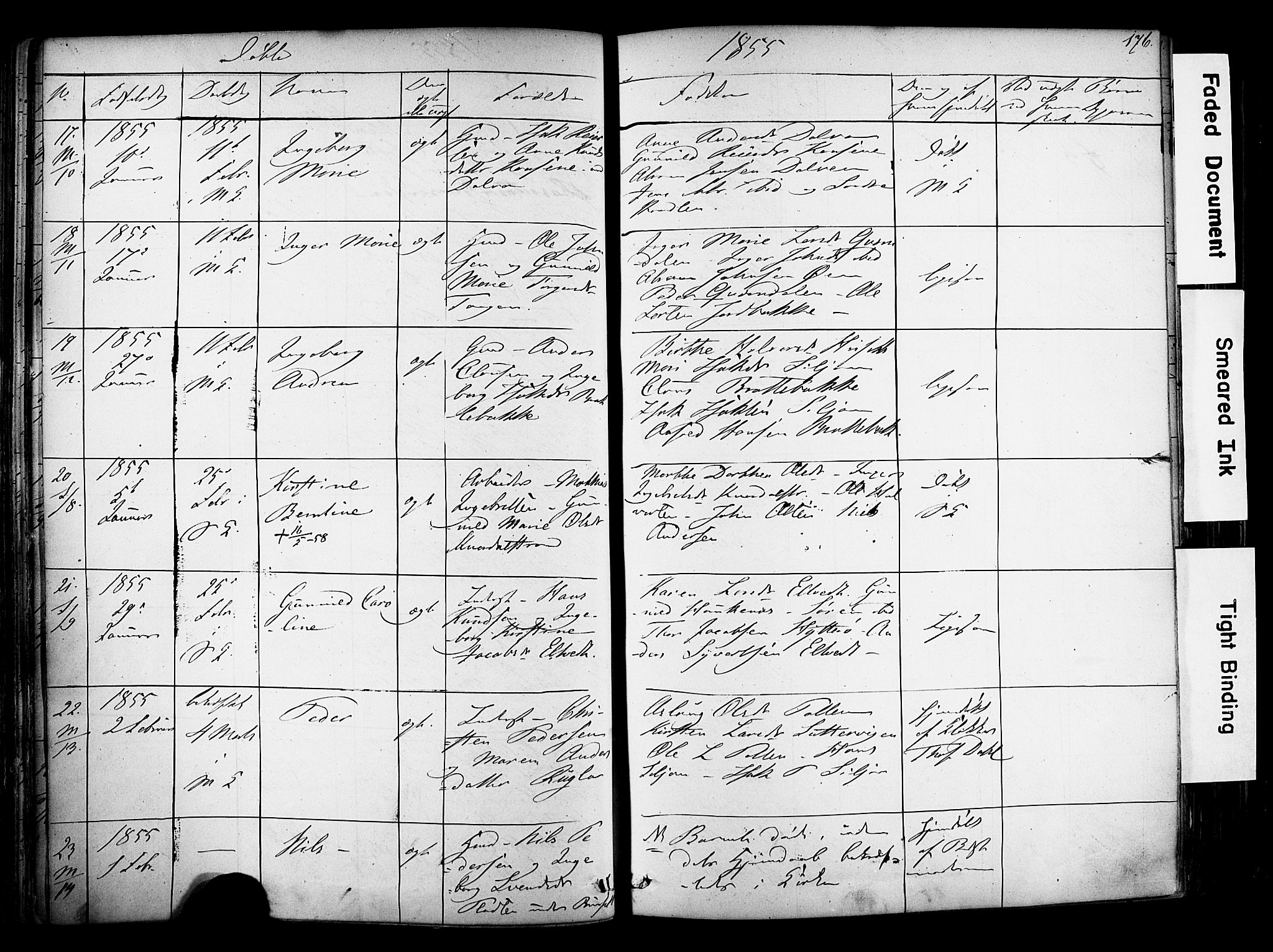 Solum kirkebøker, SAKO/A-306/F/Fa/L0006: Parish register (official) no. I 6, 1844-1855, p. 176