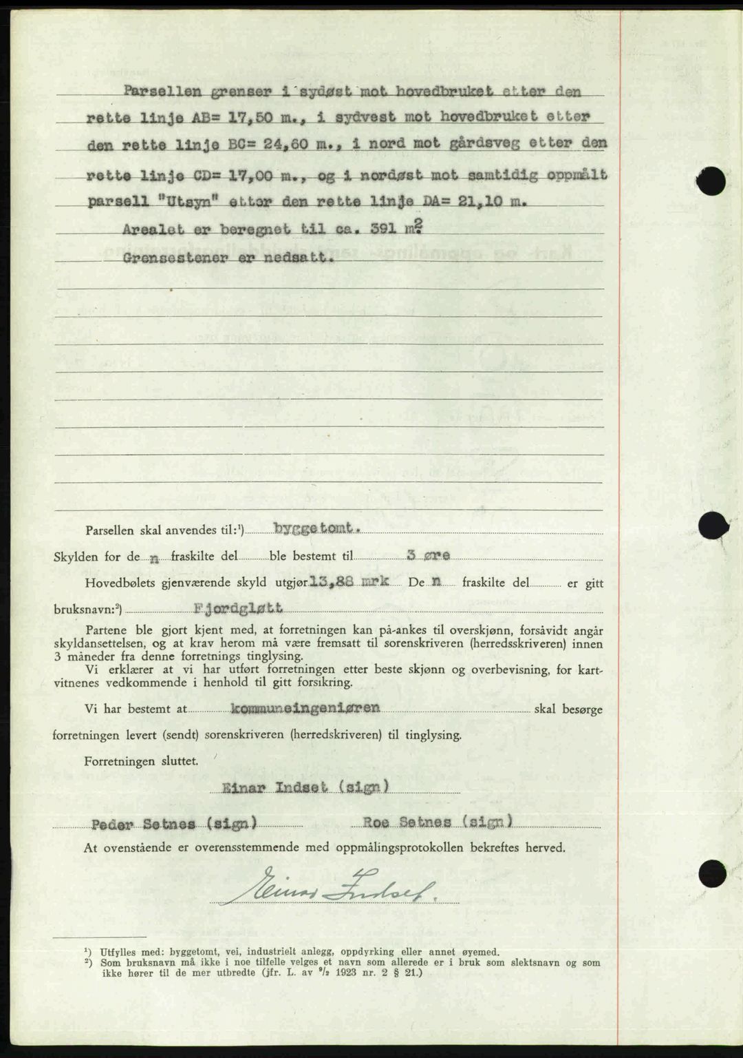 Romsdal sorenskriveri, AV/SAT-A-4149/1/2/2C: Mortgage book no. A21, 1946-1946, Diary no: : 2179/1946