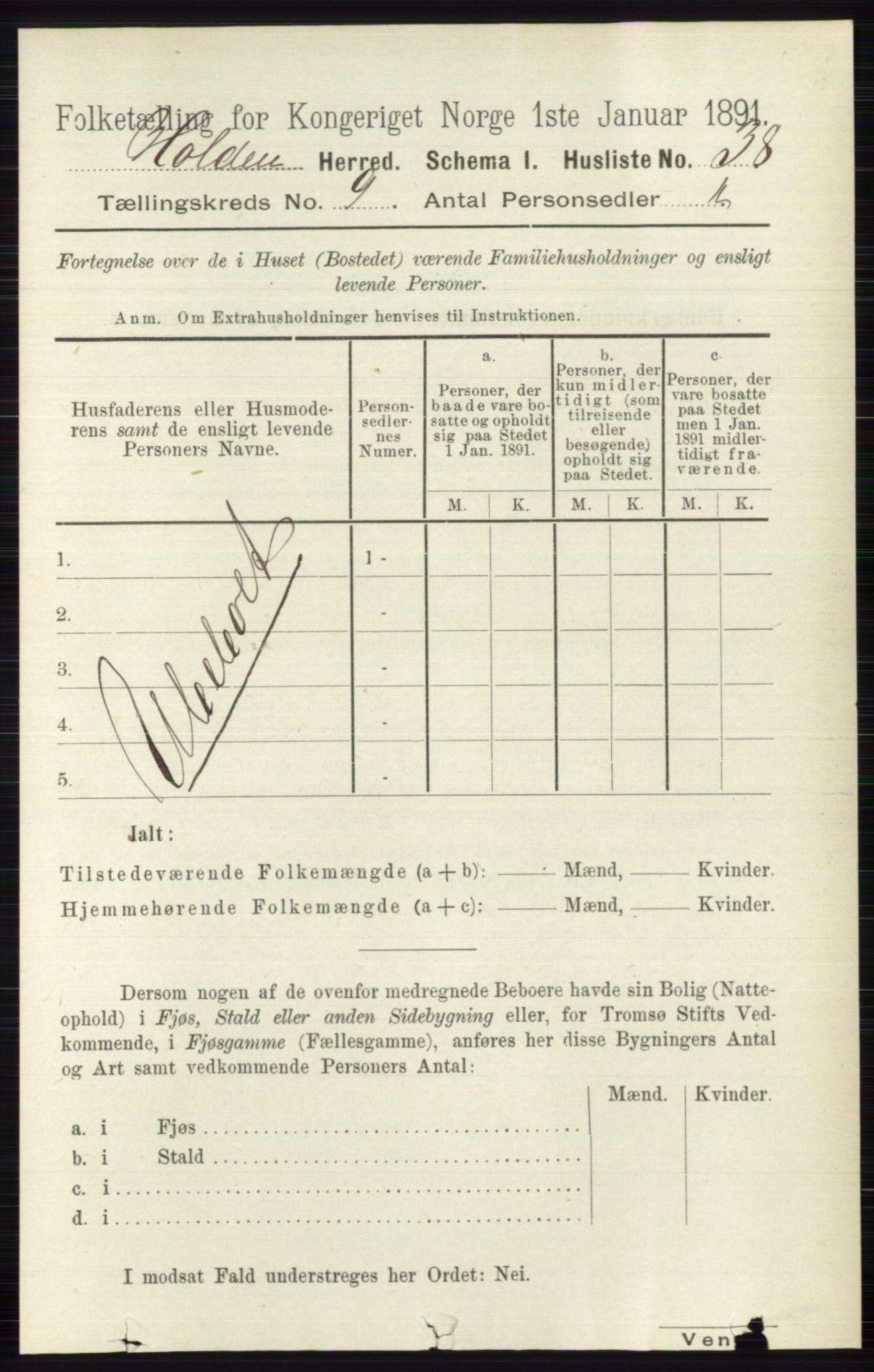 RA, 1891 census for 0819 Holla, 1891, p. 4085