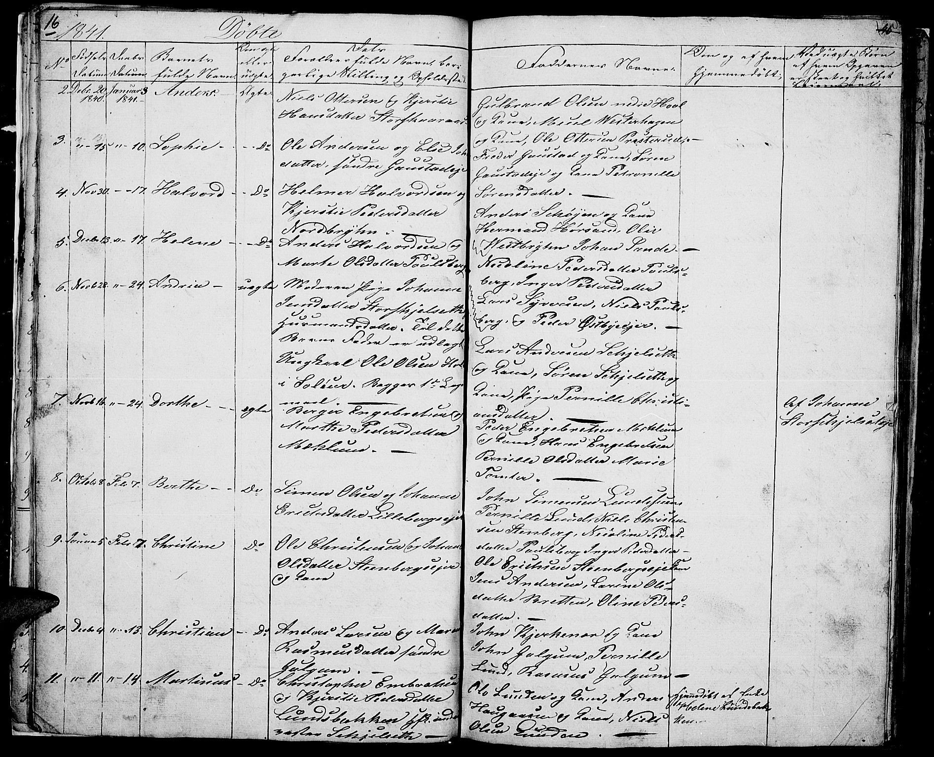 Romedal prestekontor, SAH/PREST-004/L/L0008: Parish register (copy) no. 8, 1837-1844, p. 16