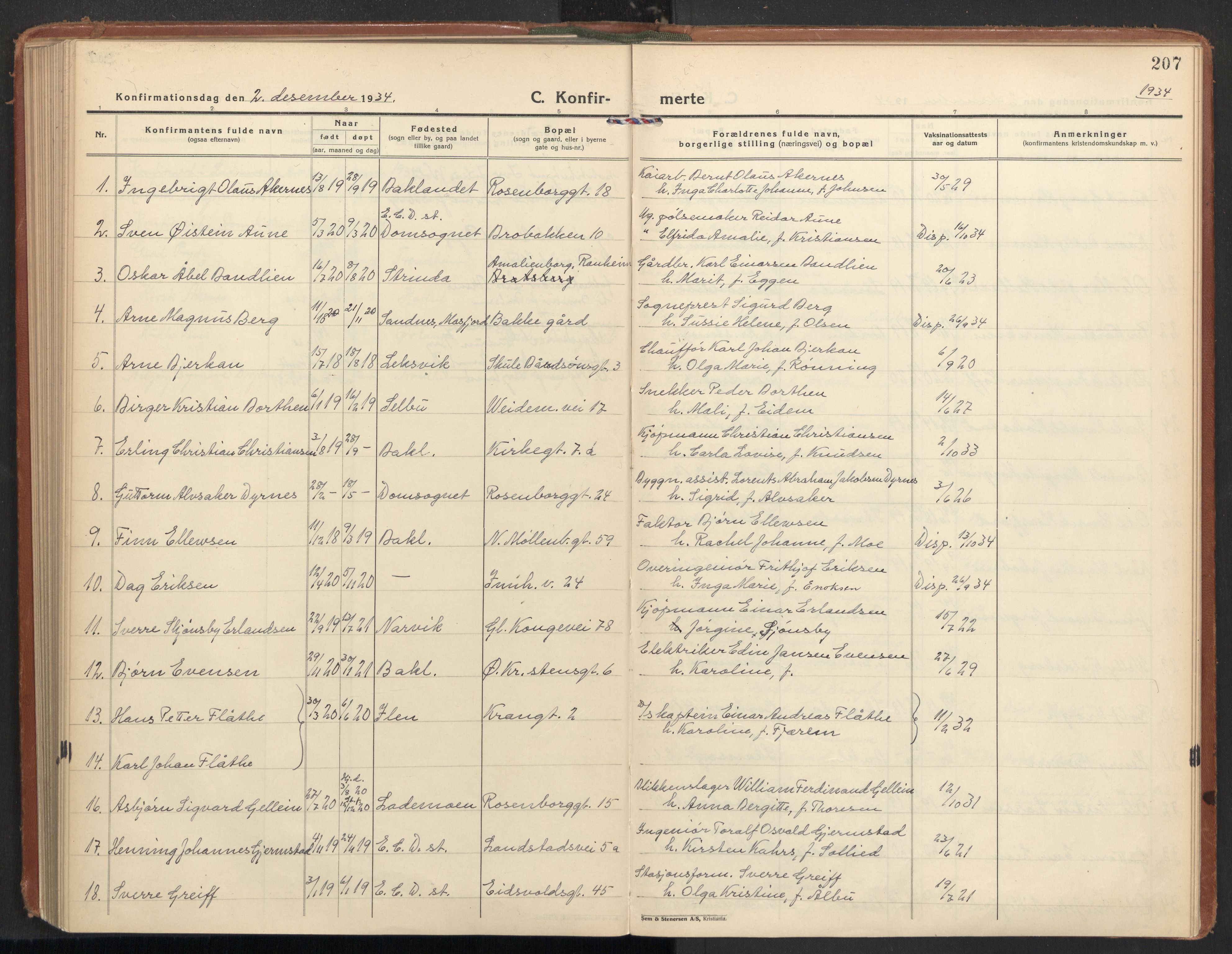 Ministerialprotokoller, klokkerbøker og fødselsregistre - Sør-Trøndelag, AV/SAT-A-1456/604/L0208: Parish register (official) no. 604A28, 1923-1937, p. 207