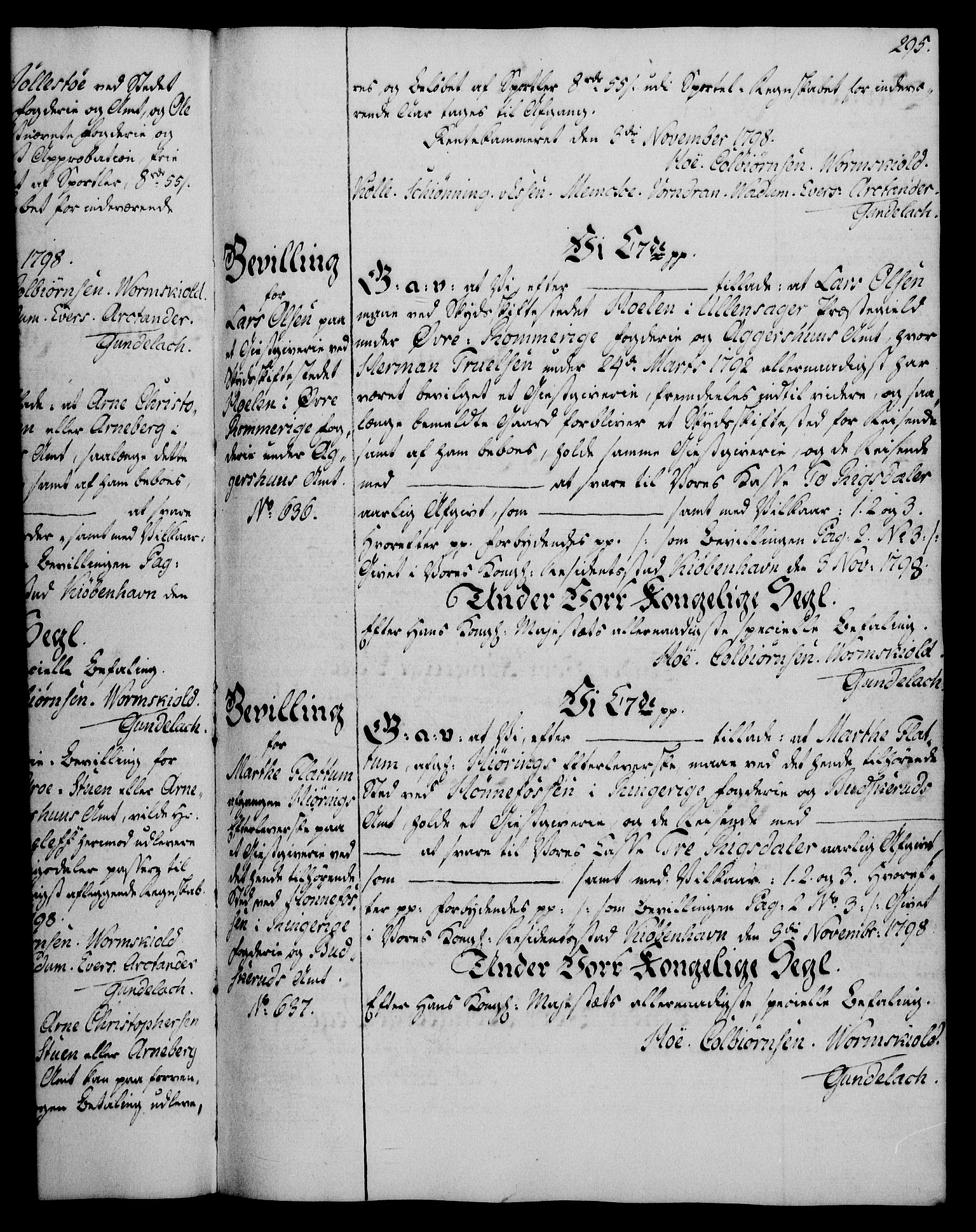 Rentekammeret, Kammerkanselliet, AV/RA-EA-3111/G/Gg/Gga/L0016: Norsk ekspedisjonsprotokoll med register (merket RK 53.16), 1794-1800, p. 295