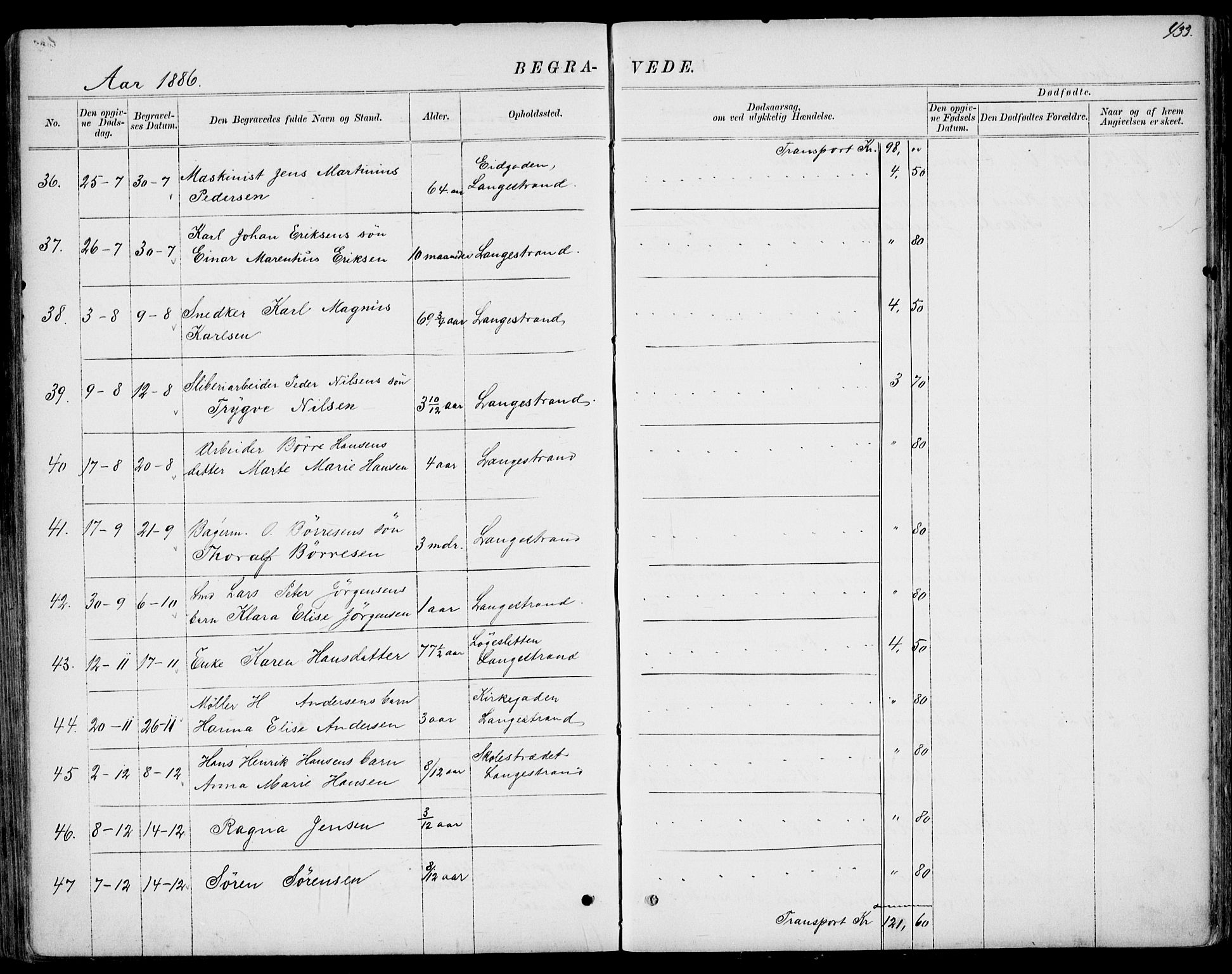 Larvik kirkebøker, AV/SAKO-A-352/G/Gb/L0003: Parish register (copy) no. II 3, 1867-1899, p. 433