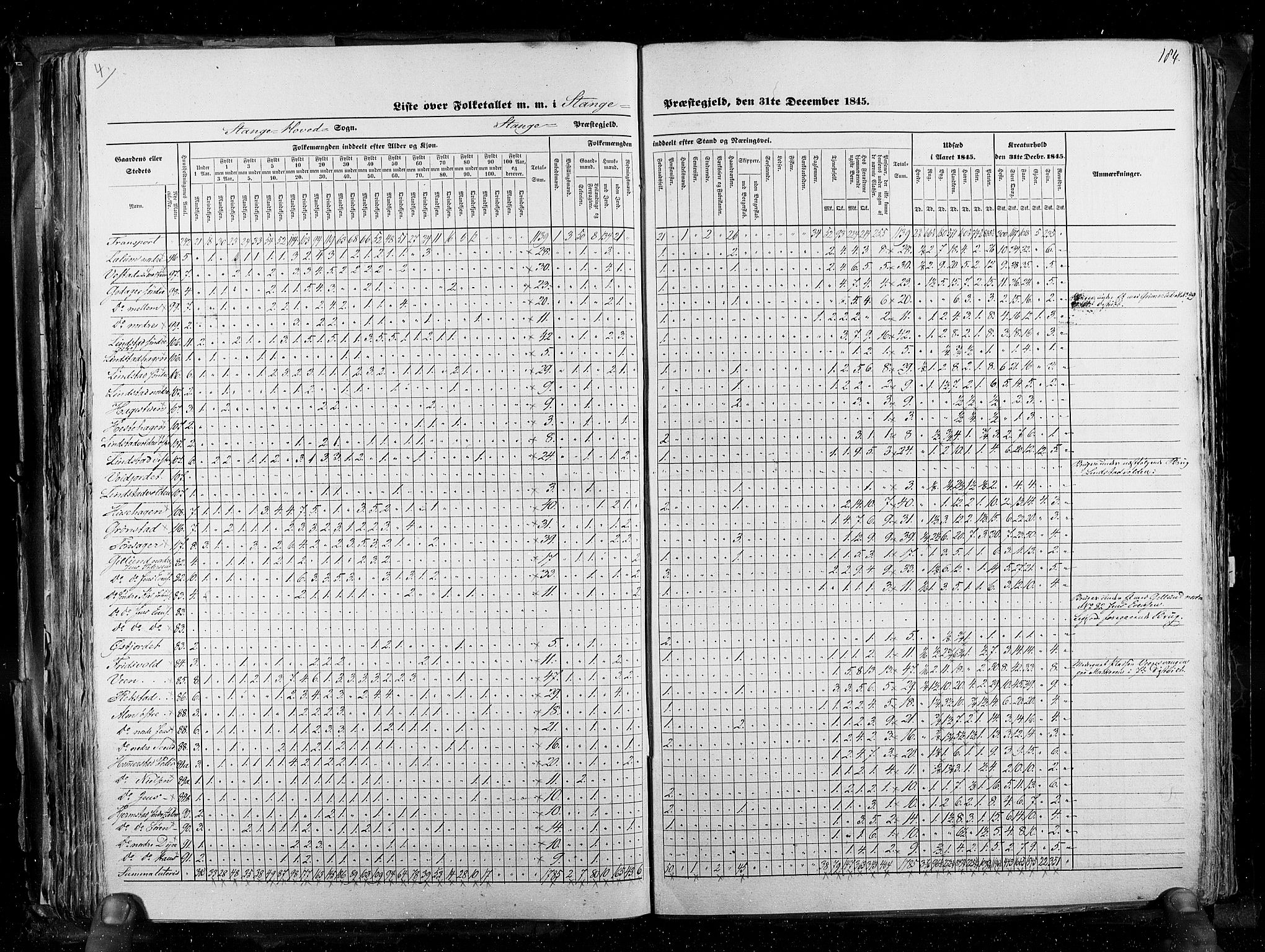 RA, Census 1845, vol. 3: Hedemarken amt og Kristians amt, 1845, p. 184