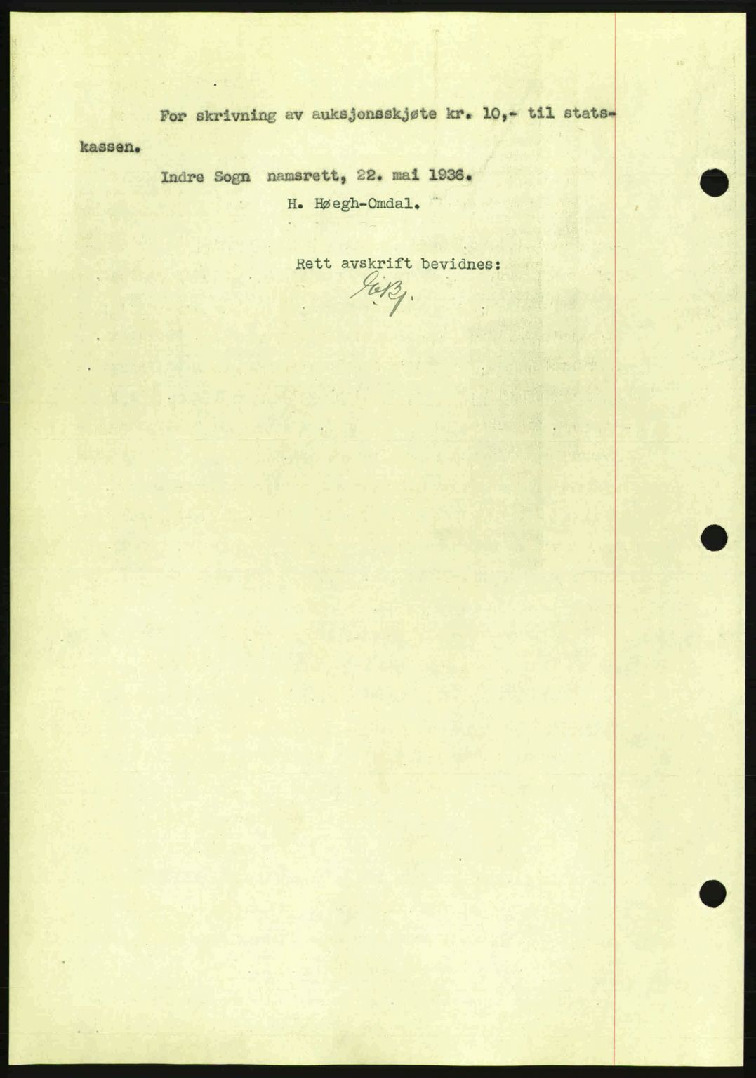 Indre Sogn tingrett, SAB/A-3301/1/G/Gb/Gba/L0030: Mortgage book no. 30, 1935-1937, Deed date: 22.05.1936
