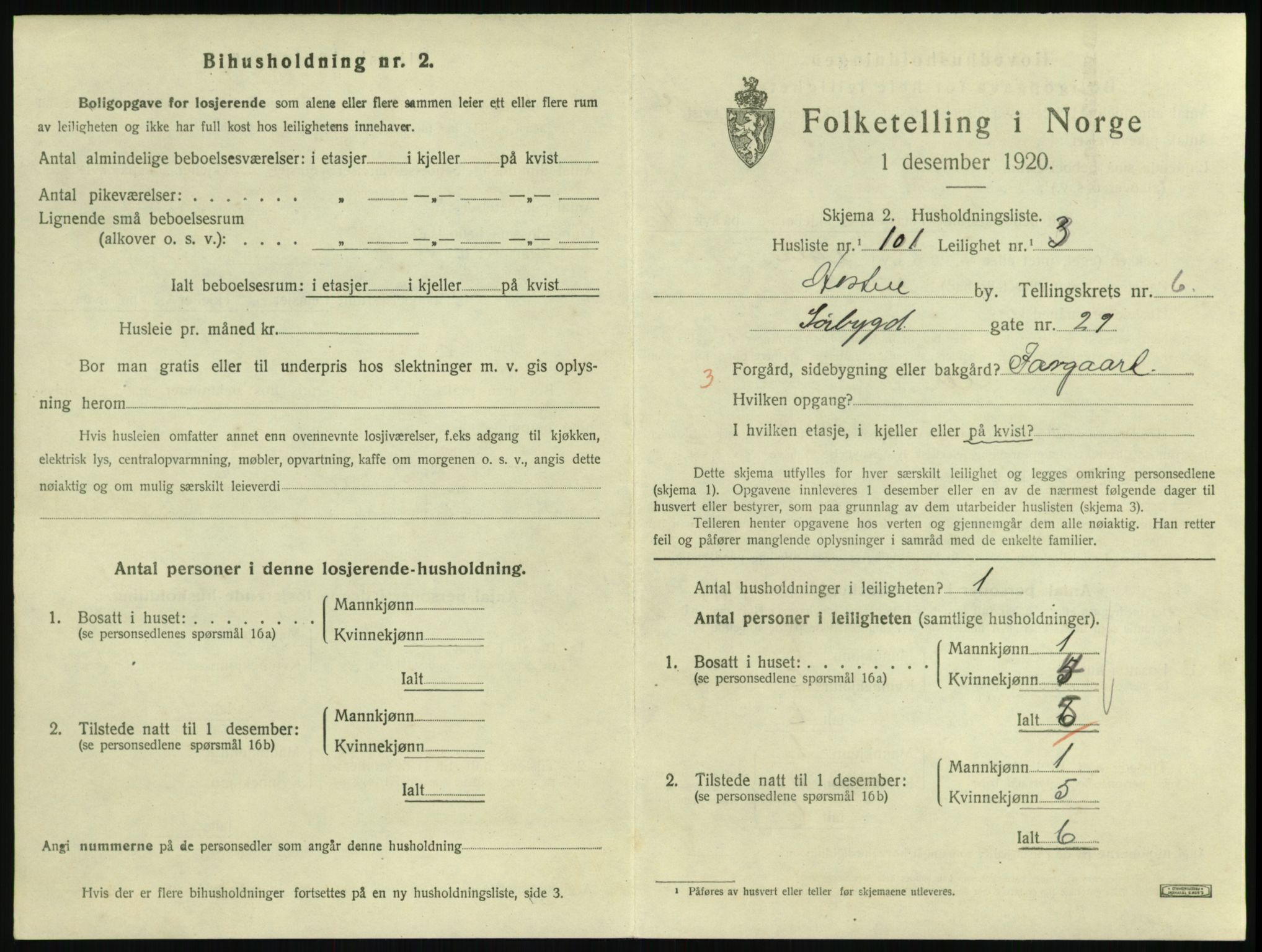 SAKO, 1920 census for Horten, 1920, p. 6771