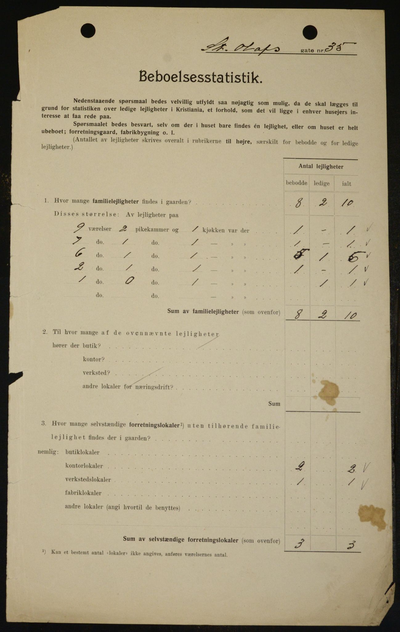 OBA, Municipal Census 1909 for Kristiania, 1909, p. 80284