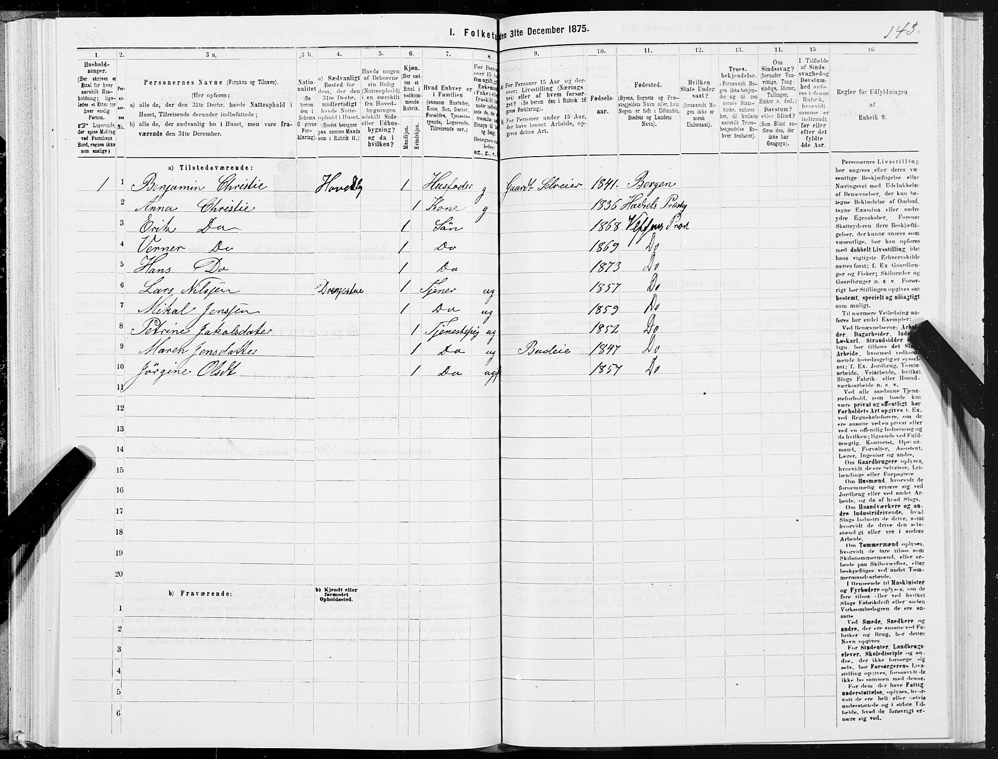 SAT, 1875 census for 1824L Vefsn/Vefsn, 1875, p. 1143