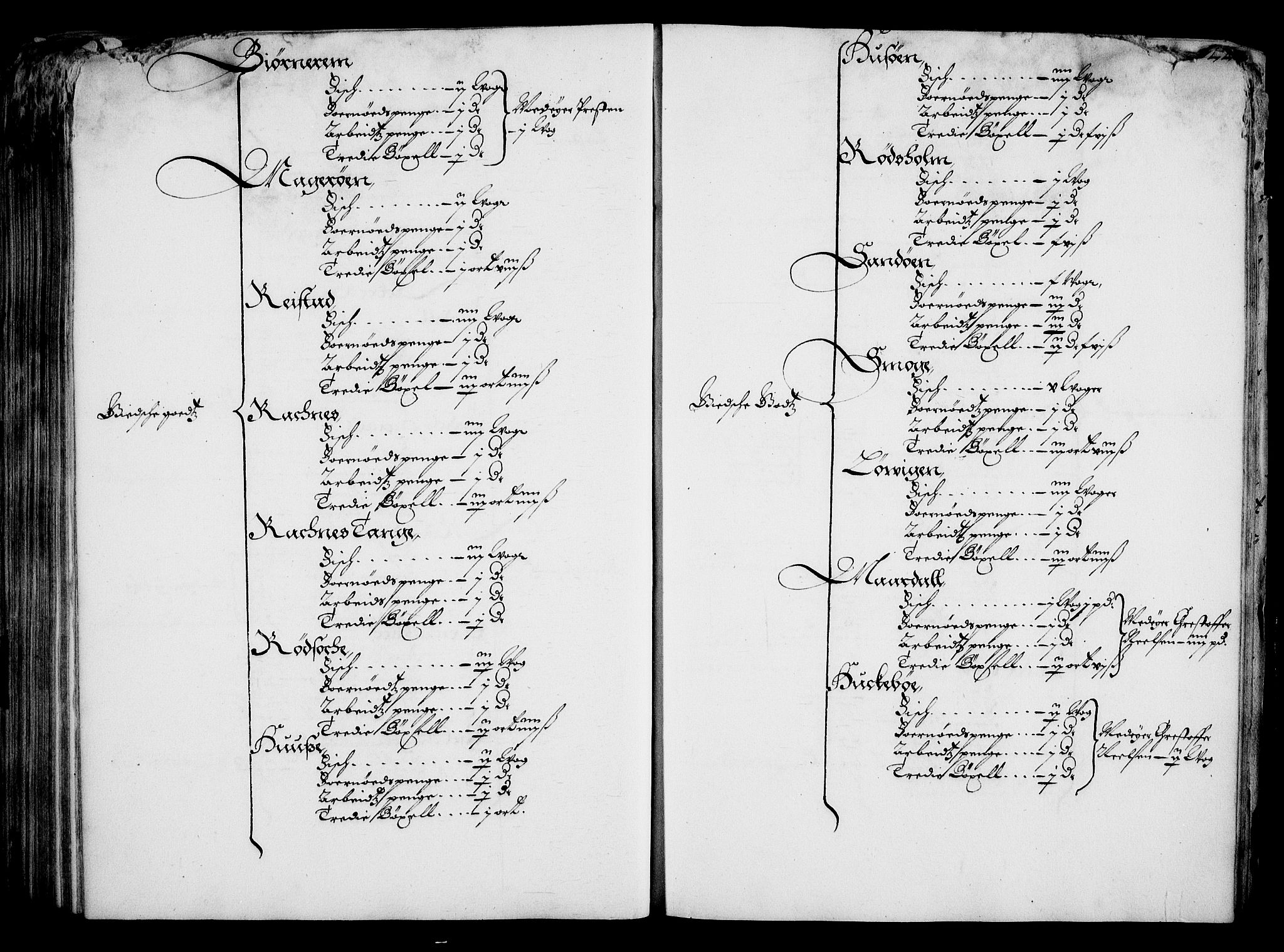 Rentekammeret inntil 1814, Realistisk ordnet avdeling, RA/EA-4070/On/L0001/0001: Statens gods / [Jj 1]: Jordebok over Hannibal Sehesteds gods, 1651, p. 210