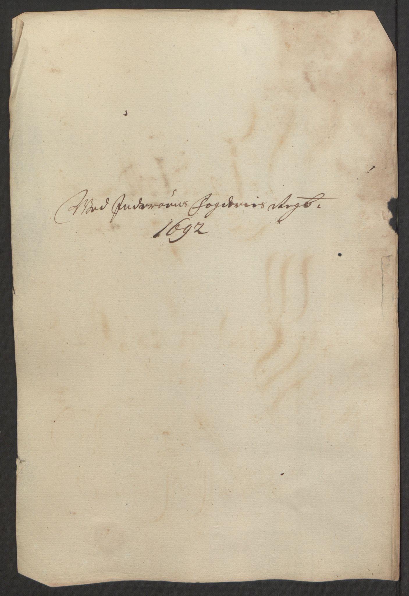 Rentekammeret inntil 1814, Reviderte regnskaper, Fogderegnskap, RA/EA-4092/R63/L4308: Fogderegnskap Inderøy, 1692-1694, p. 83