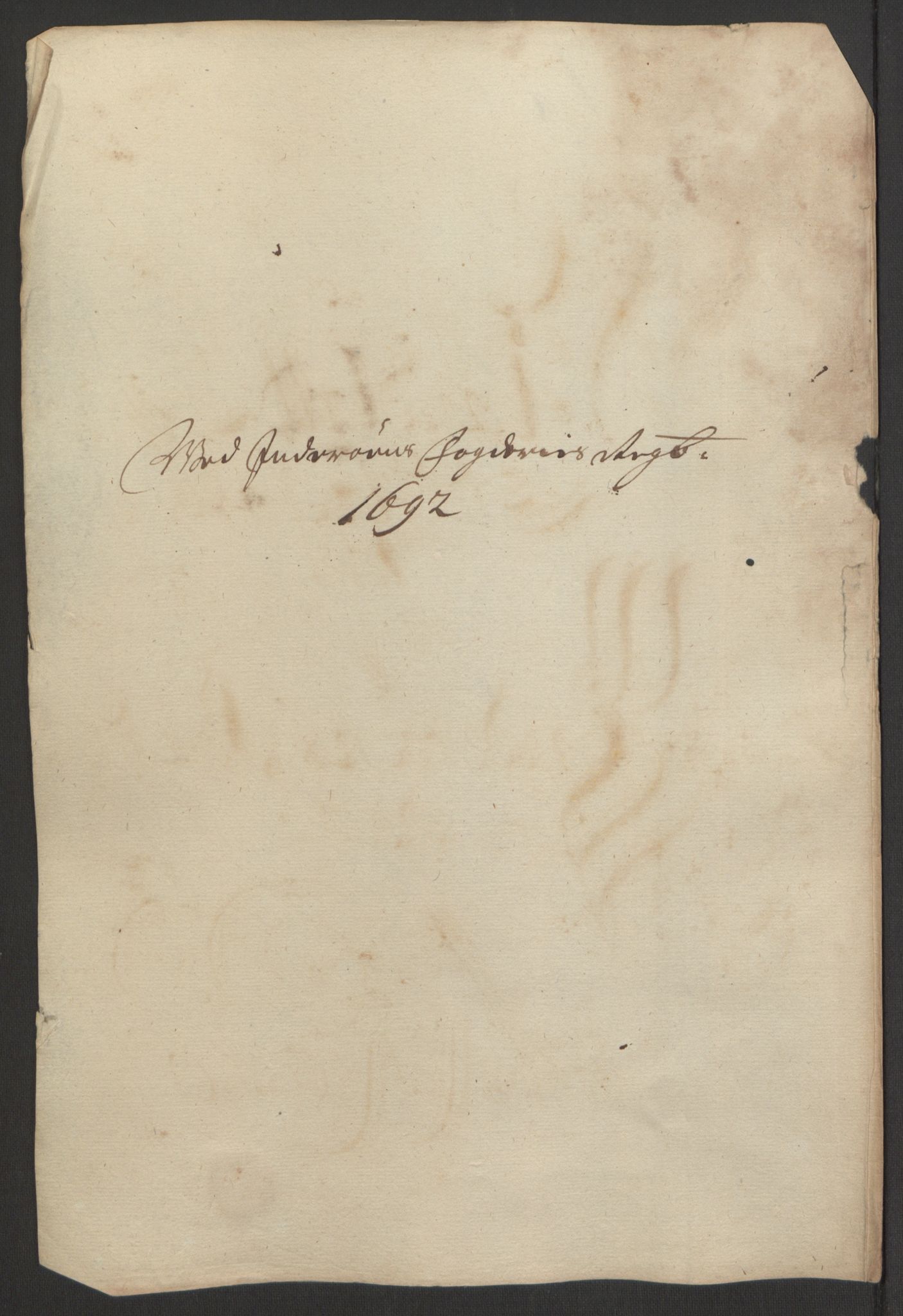 Rentekammeret inntil 1814, Reviderte regnskaper, Fogderegnskap, AV/RA-EA-4092/R63/L4308: Fogderegnskap Inderøy, 1692-1694, p. 83