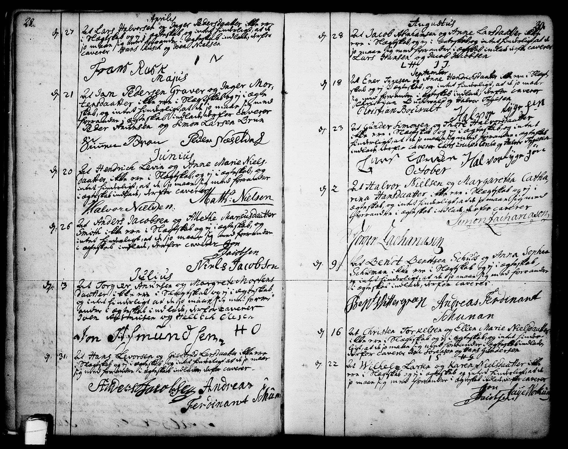 Skien kirkebøker, SAKO/A-302/F/Fa/L0003: Parish register (official) no. 3, 1755-1791, p. 28-29