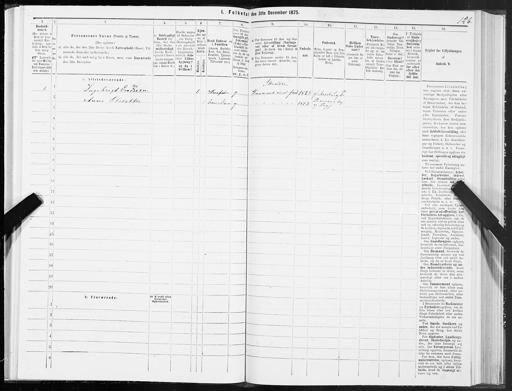 SAT, 1875 census for 1638P Orkdal, 1875, p. 2126