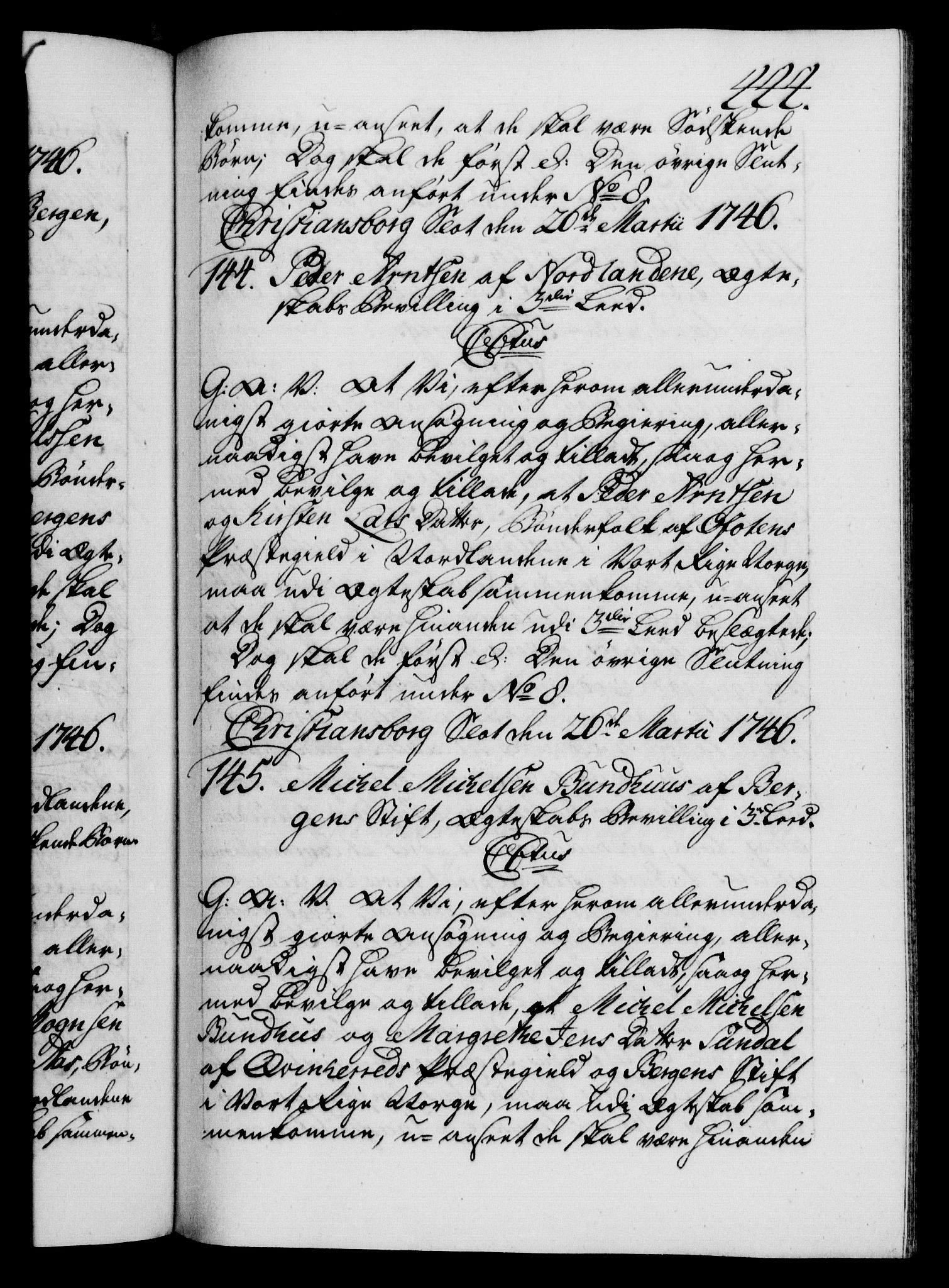 Danske Kanselli 1572-1799, AV/RA-EA-3023/F/Fc/Fca/Fcaa/L0034: Norske registre, 1745-1746, p. 444a