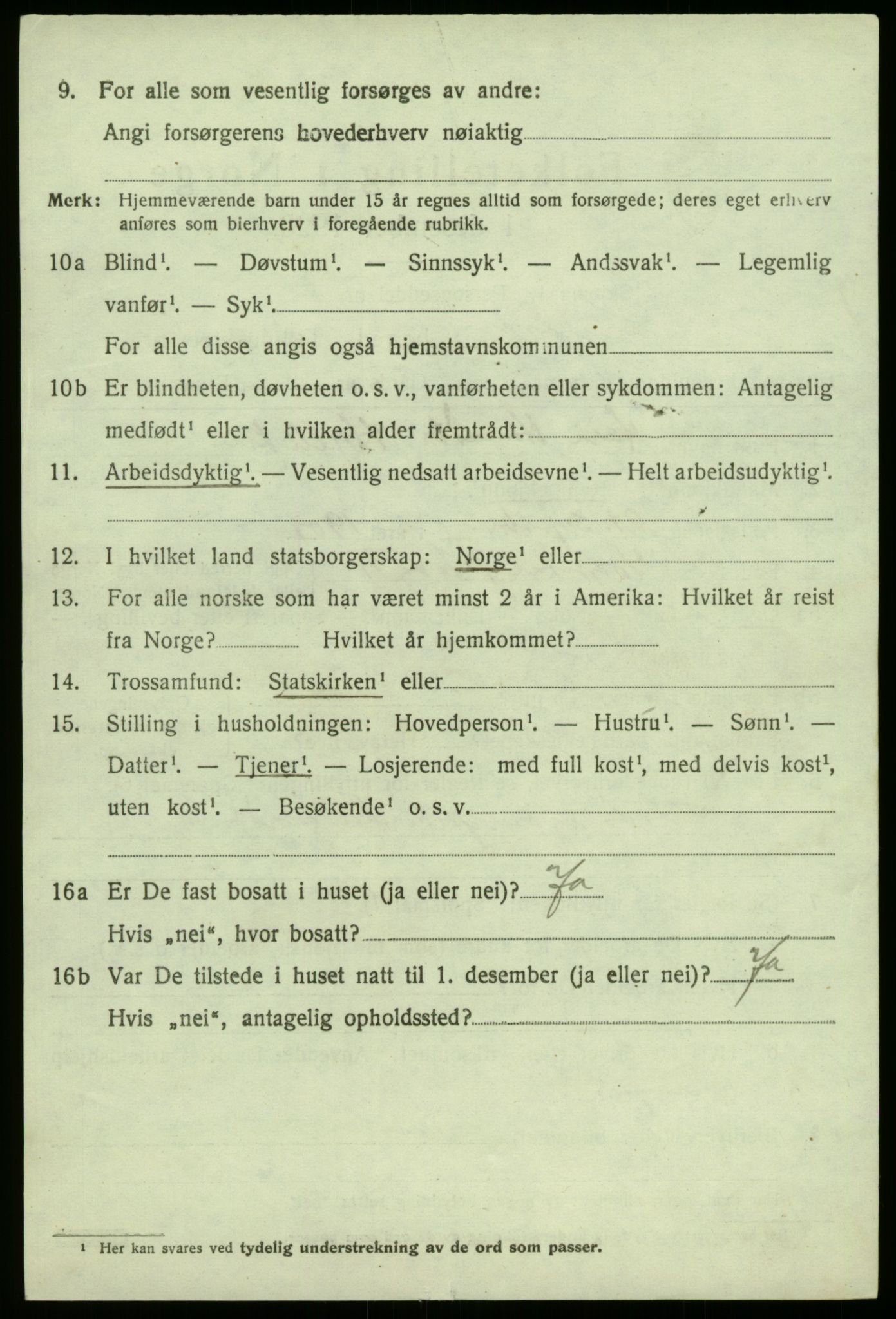 SAB, 1920 census for Sogndal, 1920, p. 1656