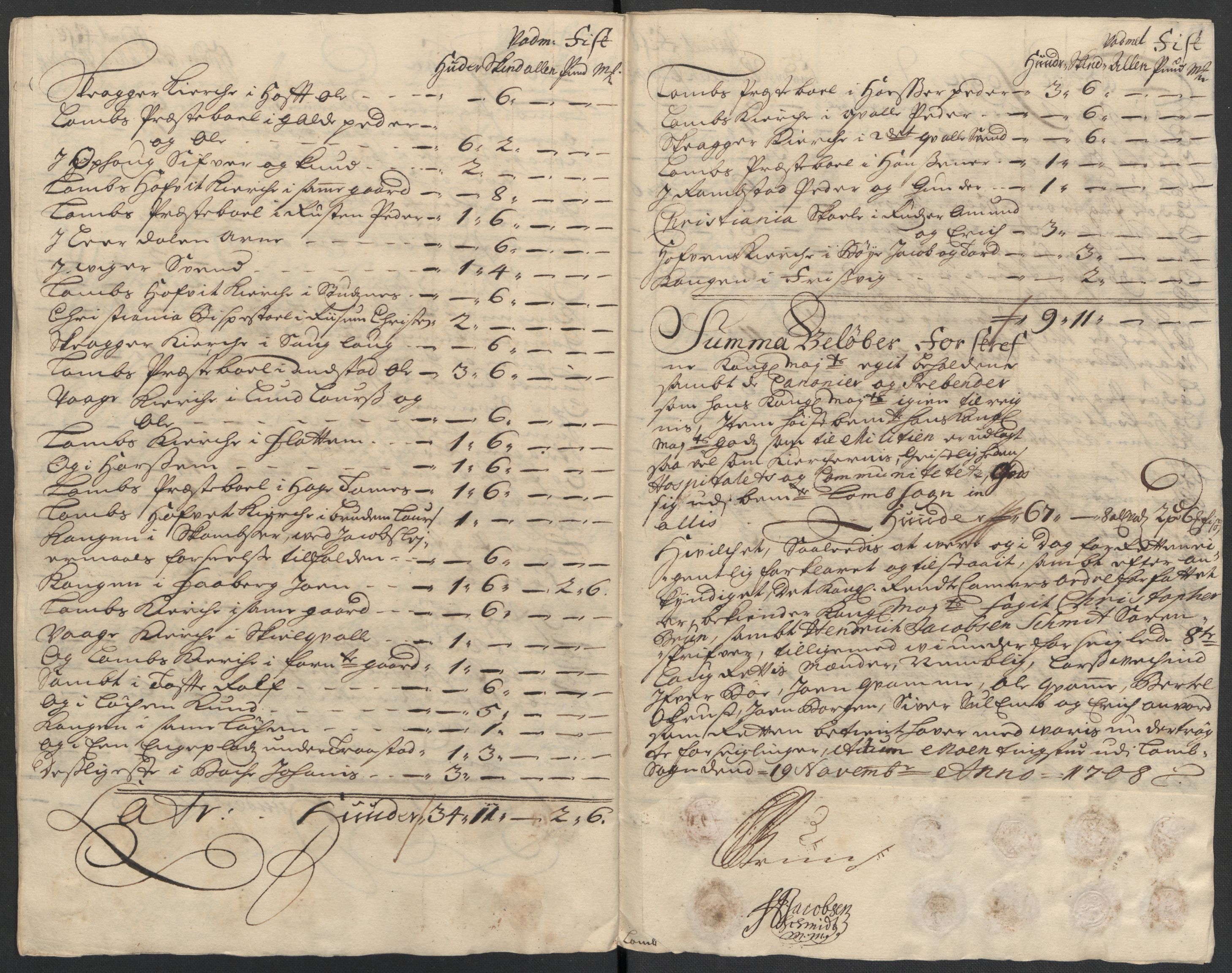 Rentekammeret inntil 1814, Reviderte regnskaper, Fogderegnskap, AV/RA-EA-4092/R17/L1179: Fogderegnskap Gudbrandsdal, 1708-1710, p. 102