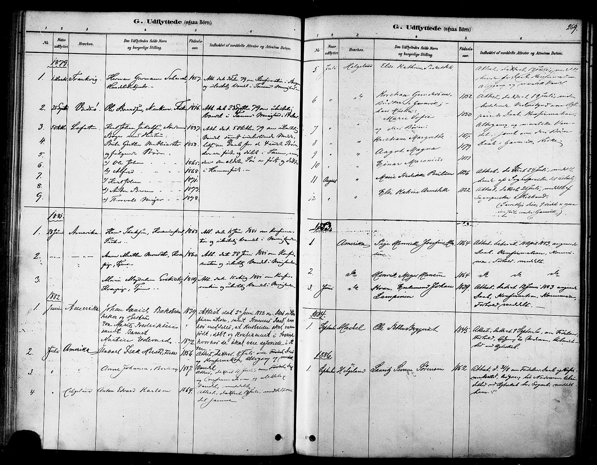 Tana sokneprestkontor, SATØ/S-1334/H/Ha/L0004kirke: Parish register (official) no. 4, 1878-1891, p. 269