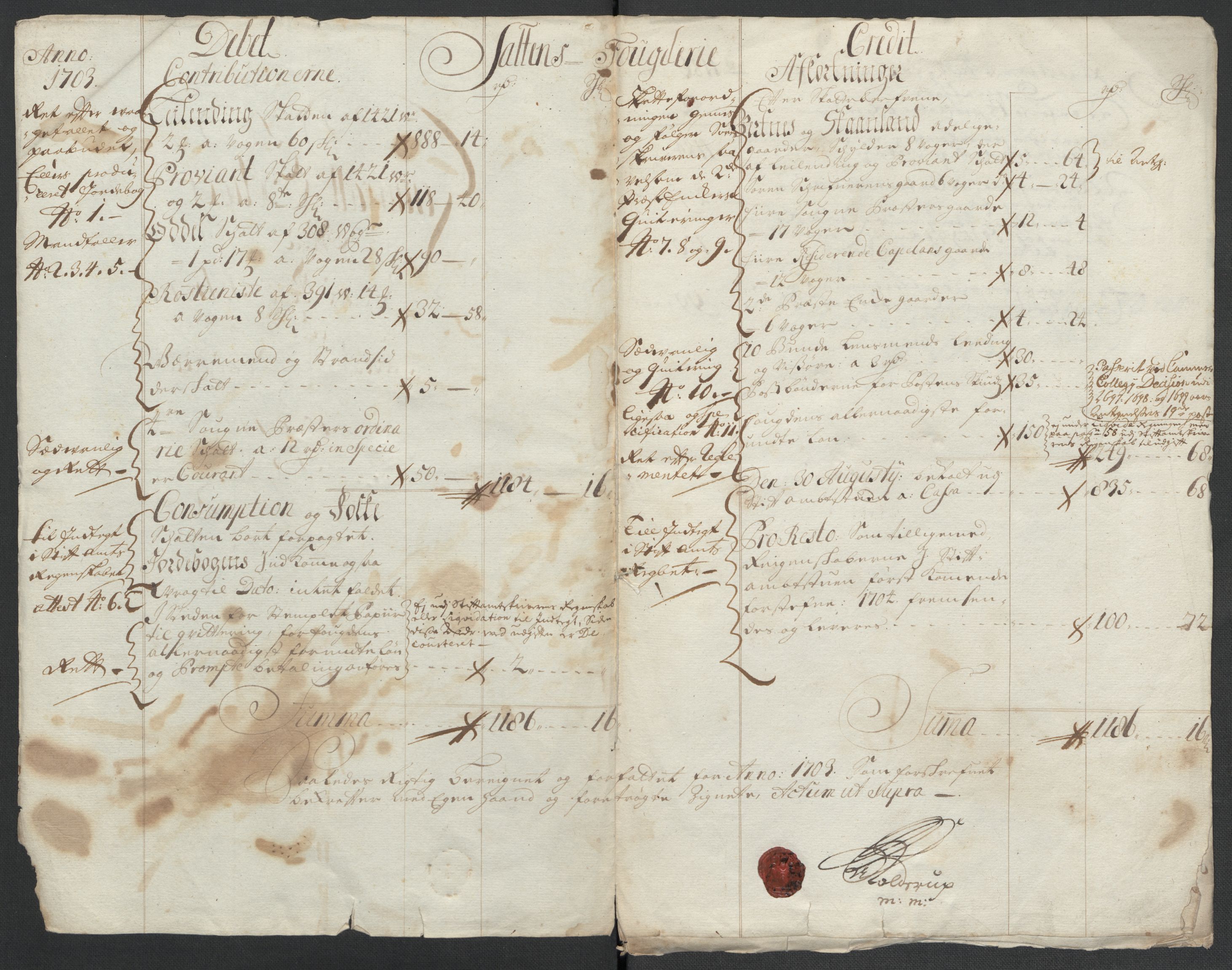 Rentekammeret inntil 1814, Reviderte regnskaper, Fogderegnskap, AV/RA-EA-4092/R66/L4580: Fogderegnskap Salten, 1701-1706, p. 157