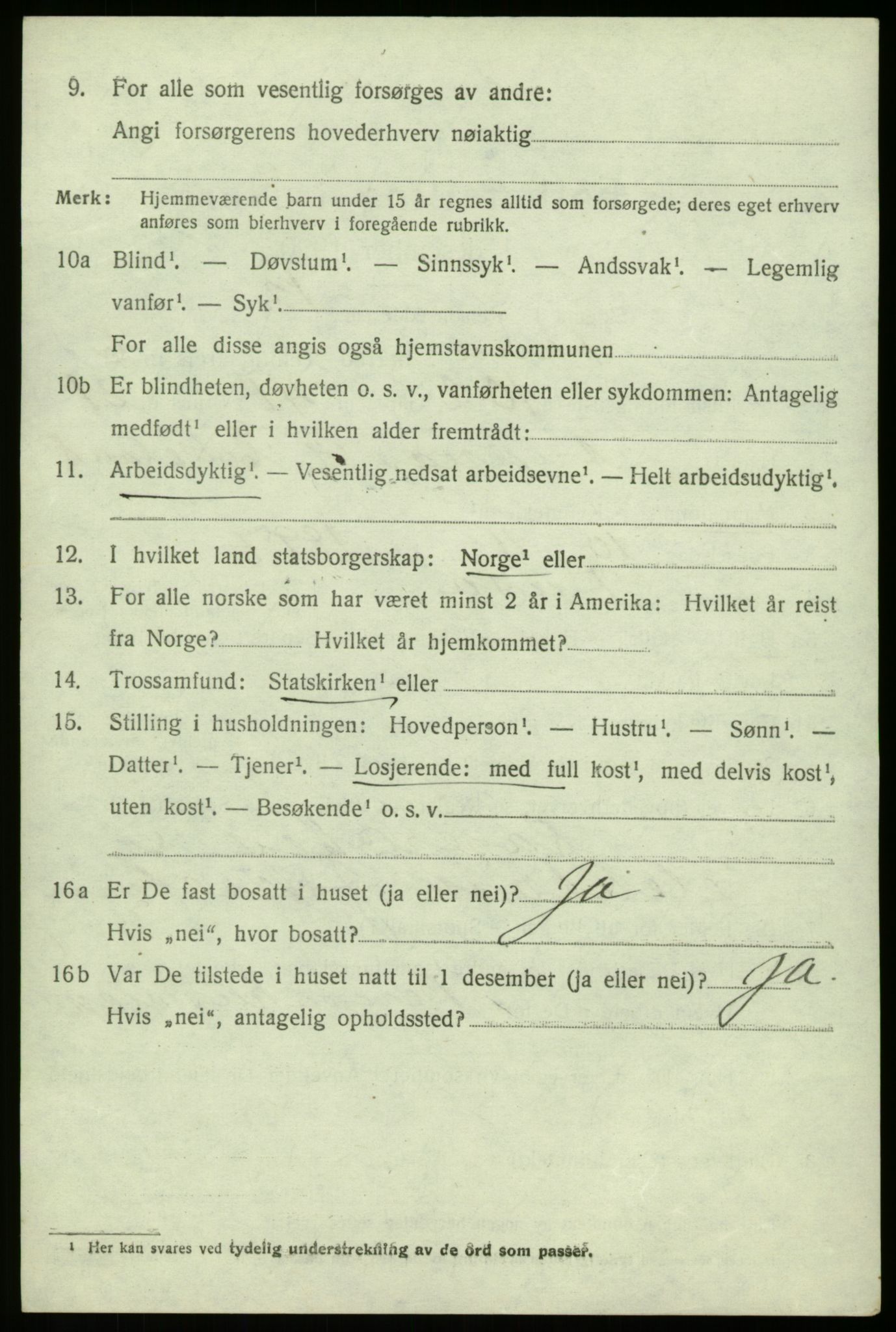 SAB, 1920 census for Fana, 1920, p. 12054