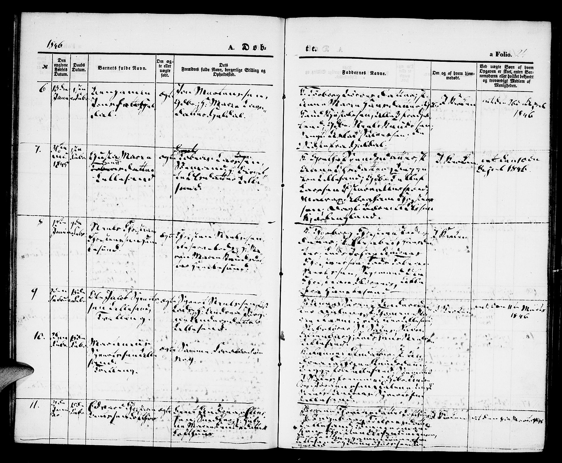 Vestre Moland sokneprestkontor, AV/SAK-1111-0046/F/Fa/Fab/L0005: Parish register (official) no. A 5, 1841-1849, p. 24