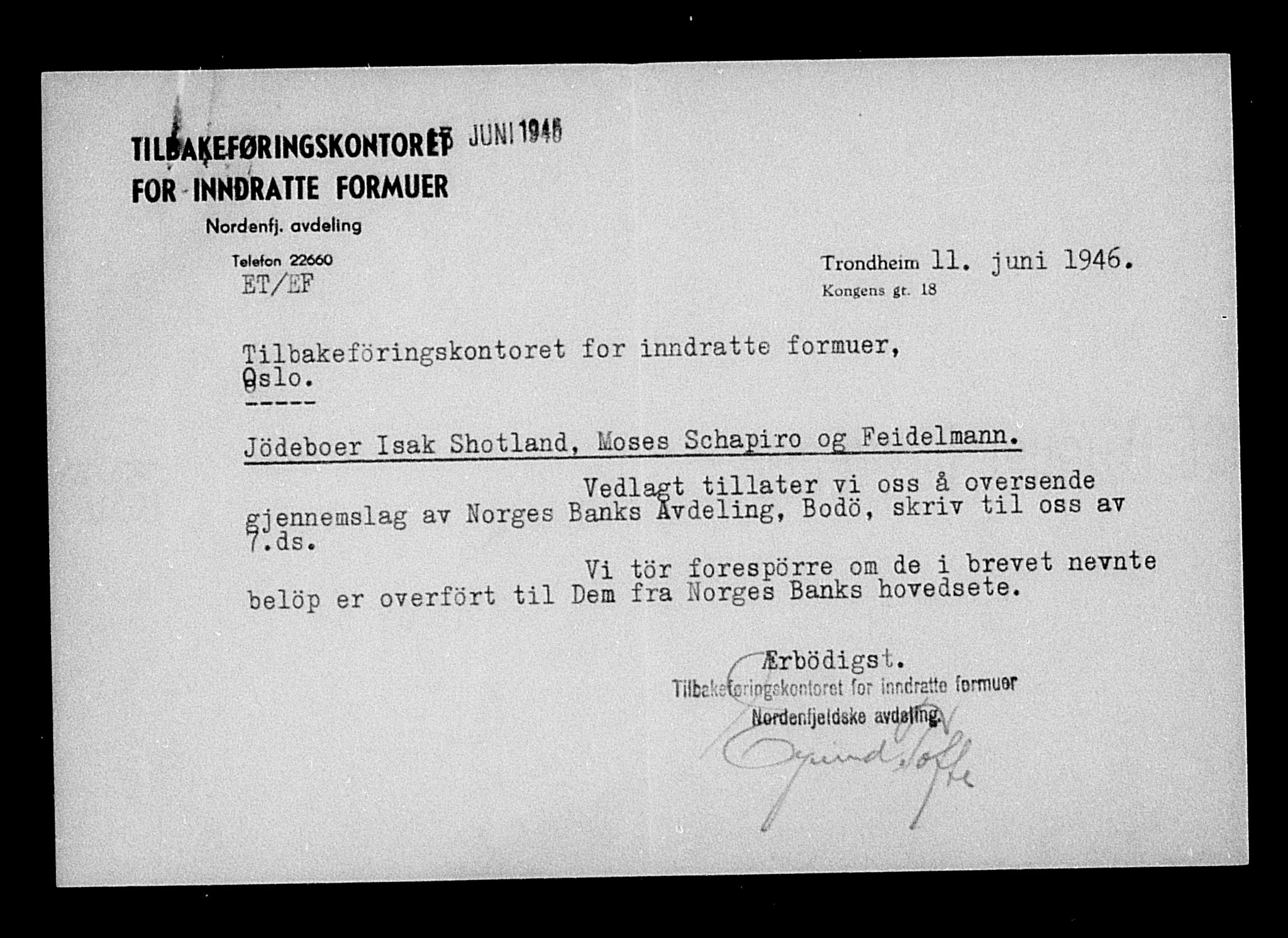 Justisdepartementet, Tilbakeføringskontoret for inndratte formuer, AV/RA-S-1564/H/Hc/Hcb/L0915: --, 1945-1947, p. 556