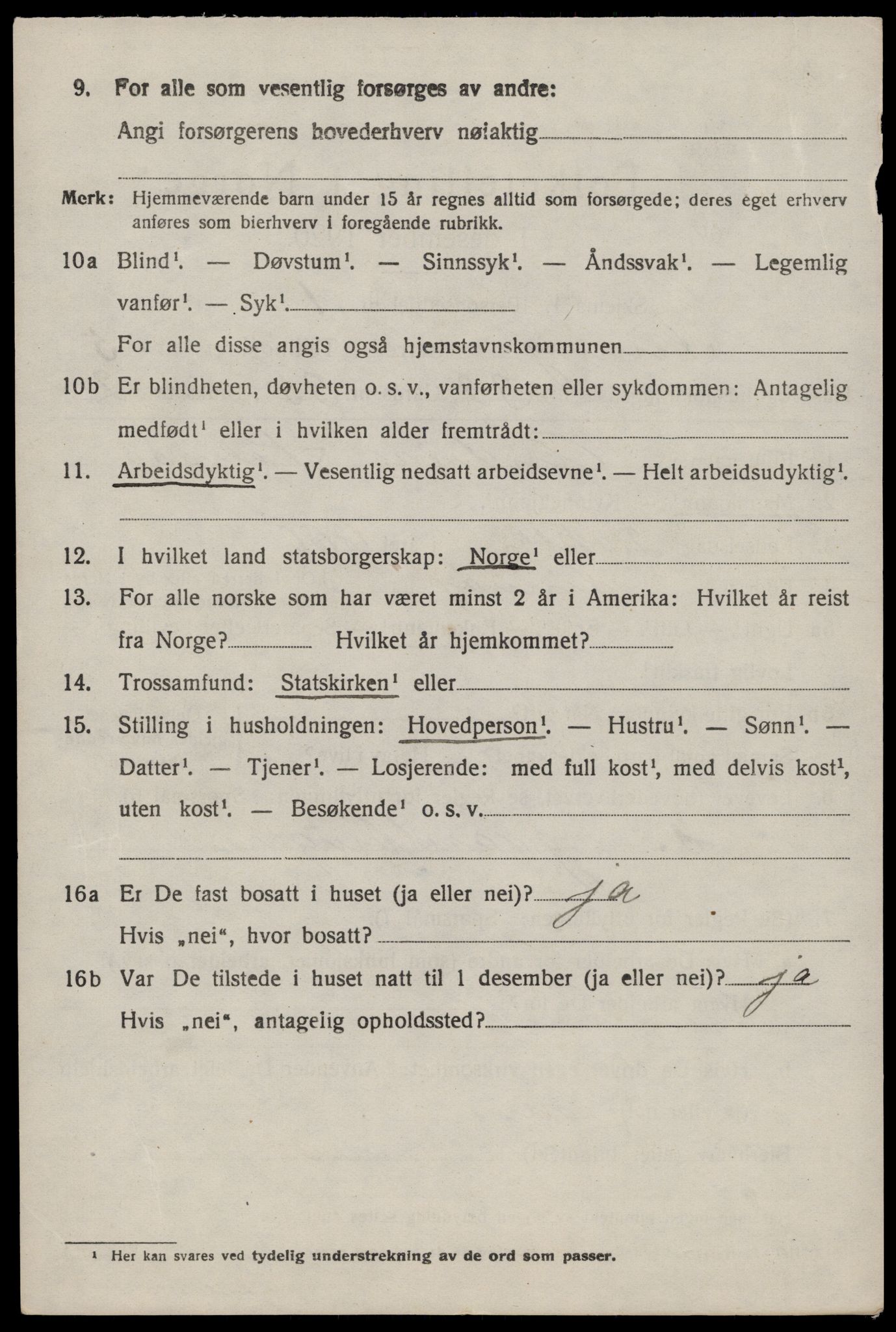 SAST, 1920 census for Finnøy, 1920, p. 3253