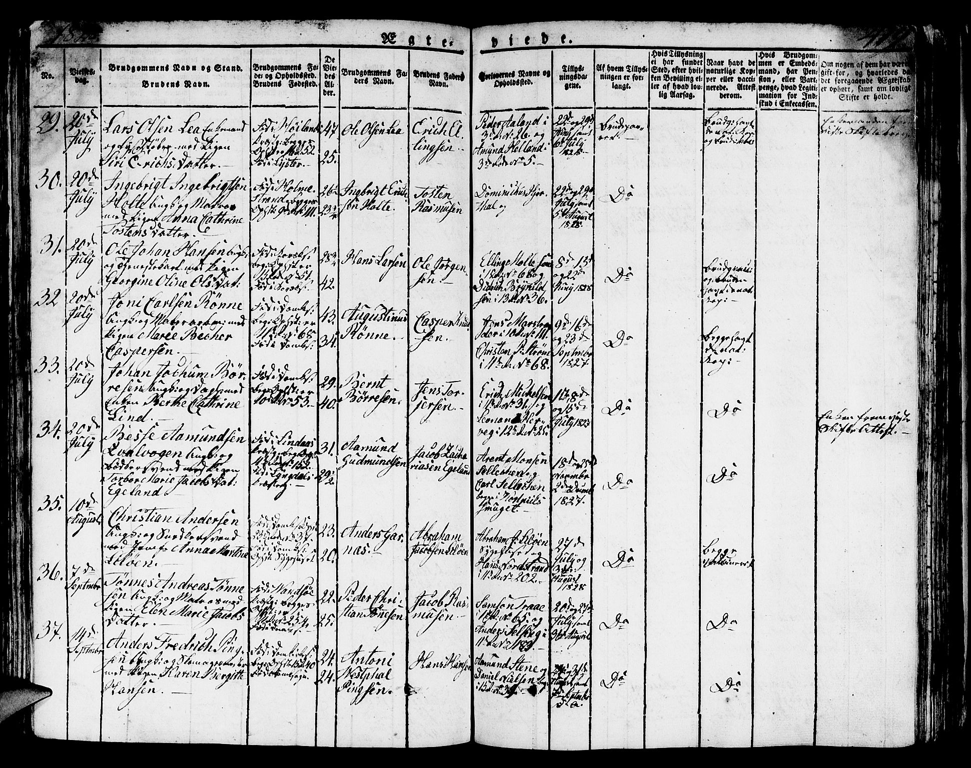 Domkirken sokneprestembete, AV/SAB-A-74801/H/Hab/L0002: Parish register (copy) no. A 2, 1821-1839, p. 421