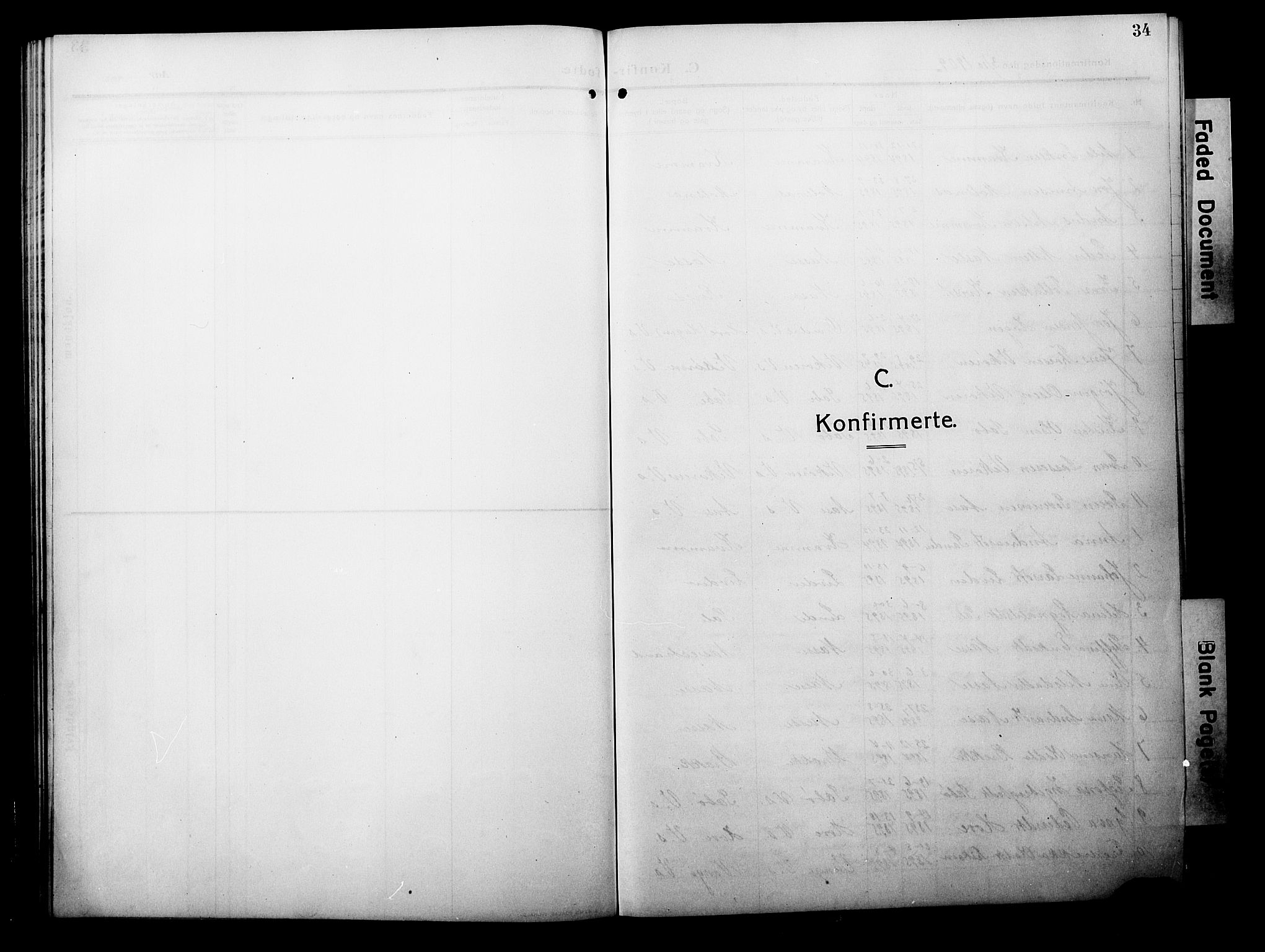 Balestrand sokneprestembete, SAB/A-79601/H/Hab/Habc/L0004: Parish register (copy) no. C 4, 1909-1929, p. 34