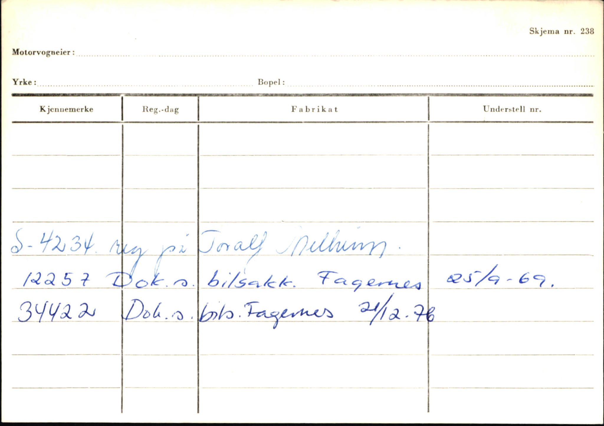 Statens vegvesen, Sogn og Fjordane vegkontor, AV/SAB-A-5301/4/F/L0146: Registerkort Årdal R-Å samt diverse kort, 1945-1975, p. 992