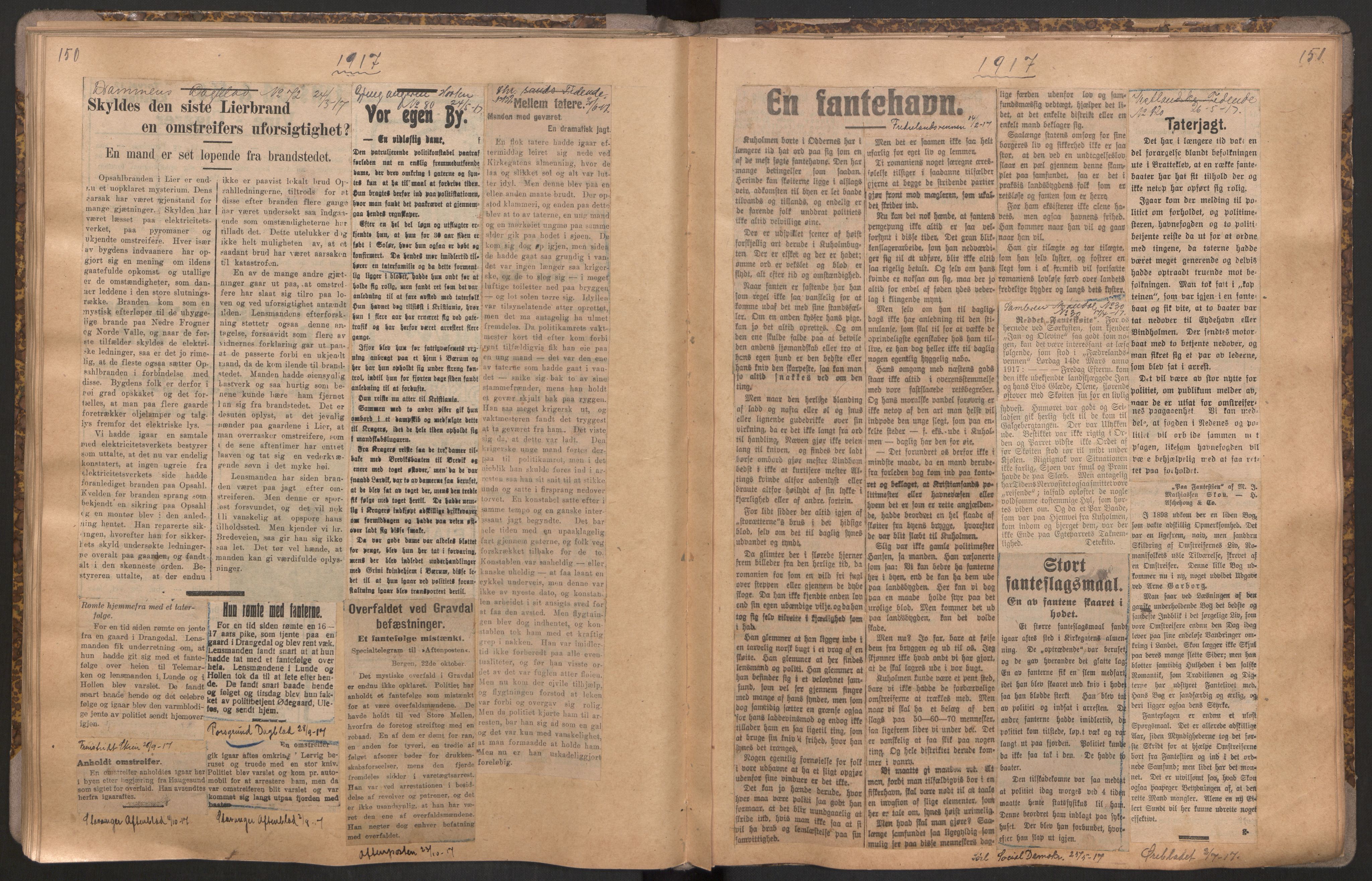 Norsk Misjon Blant Hjemløse, RA/PA-0793/F/Fv/L0534: Utklipp, 1897-1919, p. 150-151