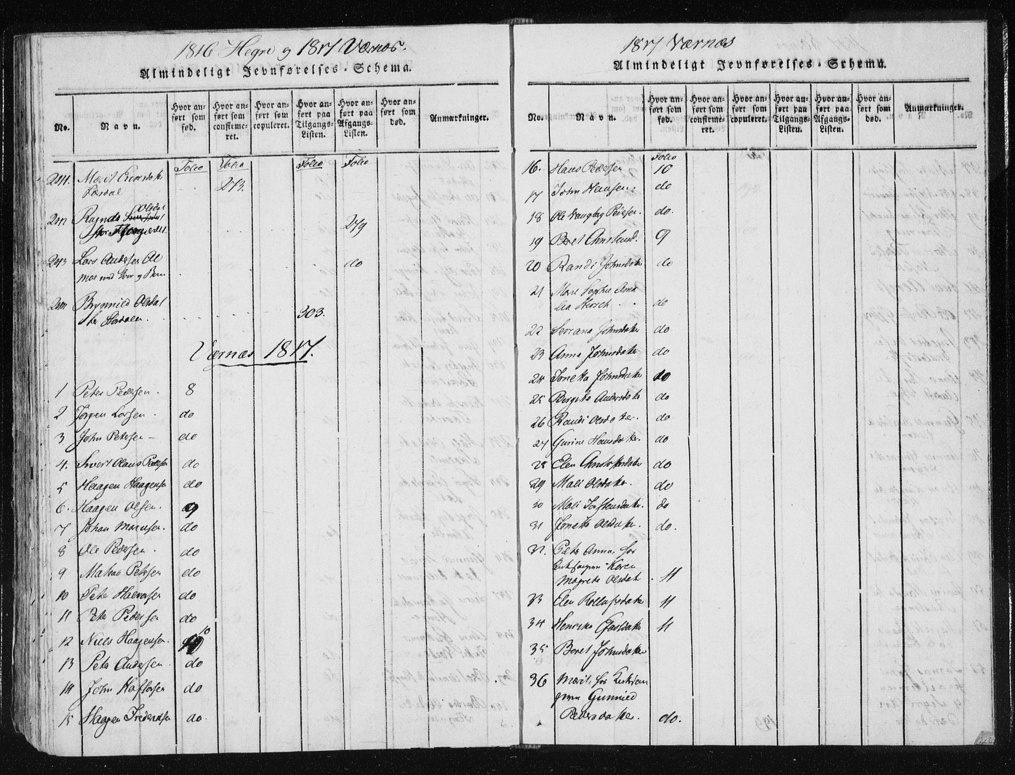 Ministerialprotokoller, klokkerbøker og fødselsregistre - Nord-Trøndelag, SAT/A-1458/709/L0061: Parish register (official) no. 709A08 /1, 1815-1819