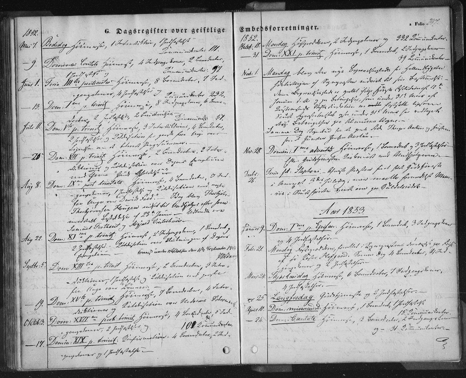 Sand sokneprestkontor, AV/SAST-A-101848/01/III/L0002: Parish register (official) no. A 2, 1838-1859, p. 247