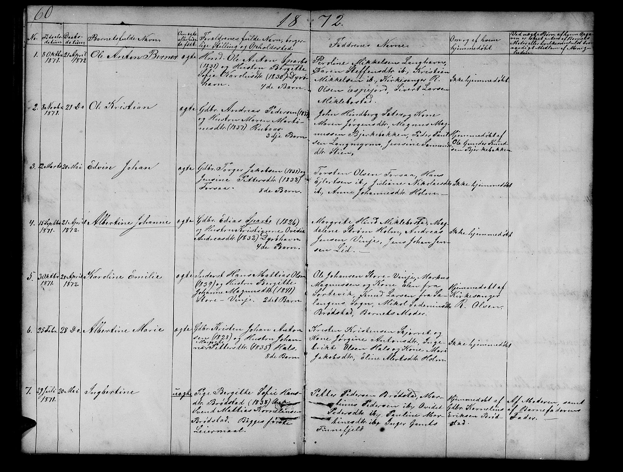 Tranøy sokneprestkontor, AV/SATØ-S-1313/I/Ia/Iab/L0012klokker: Parish register (copy) no. 12, 1859-1874, p. 60