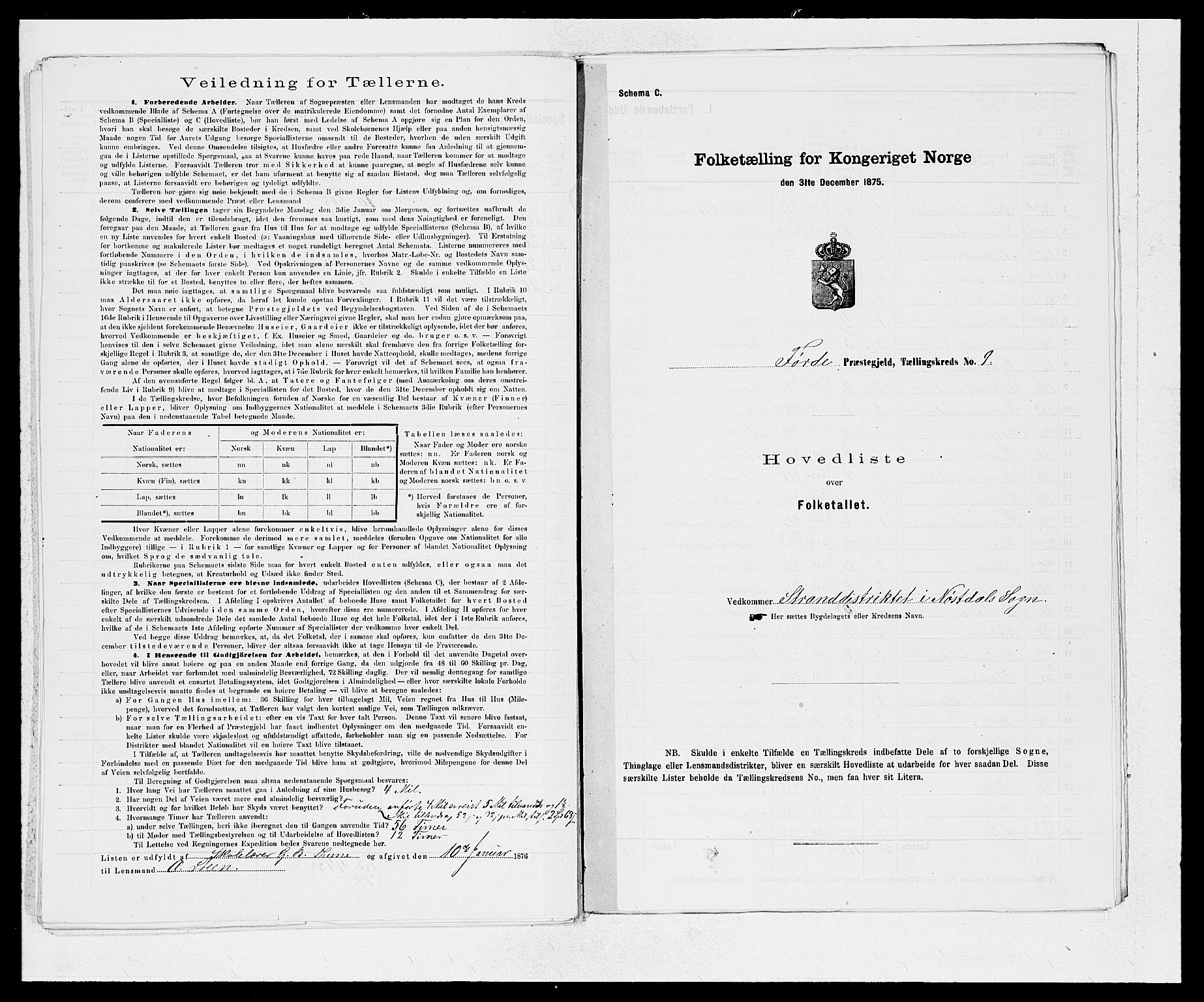 SAB, 1875 census for 1432P Førde, 1875, p. 20