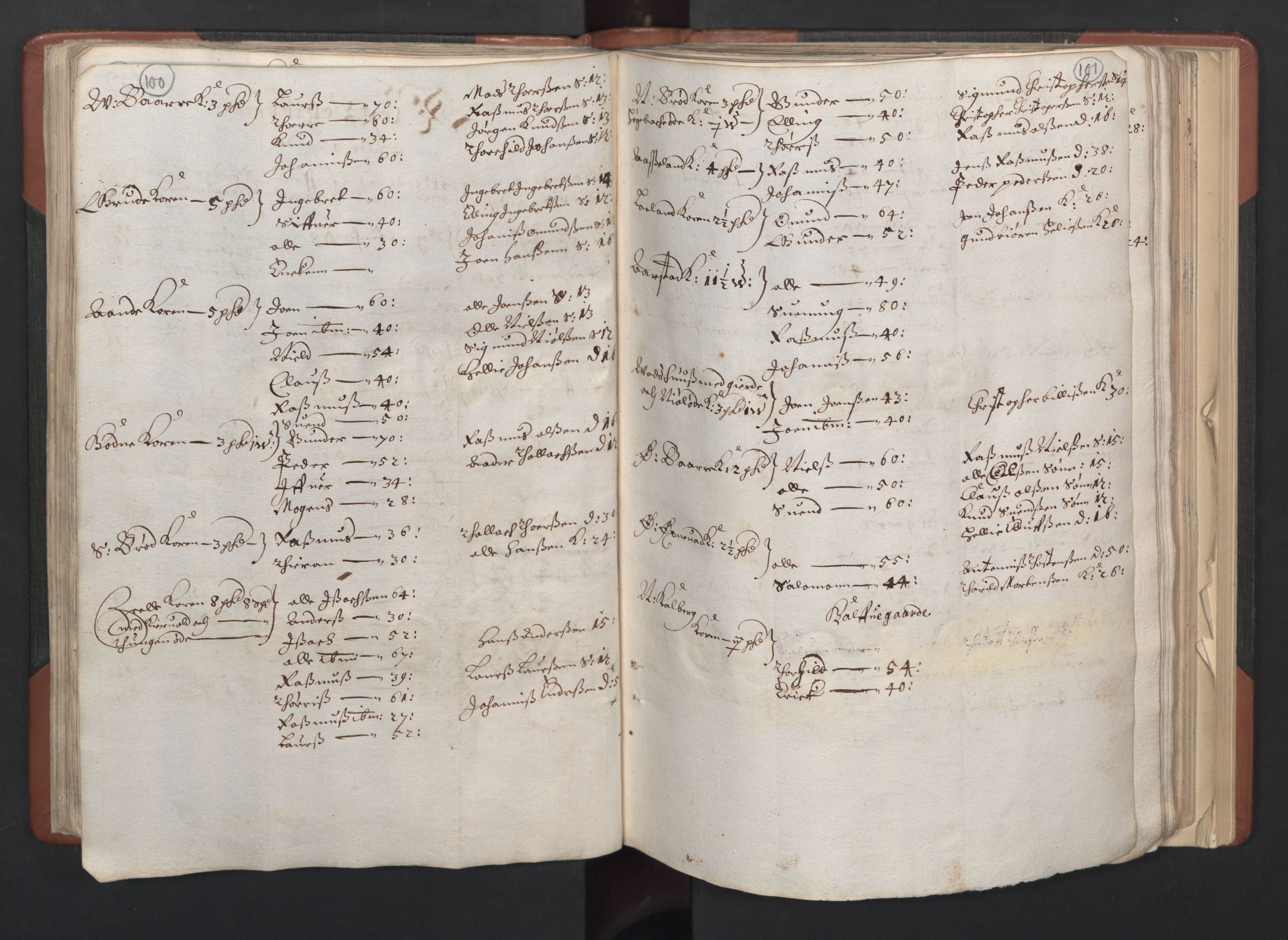 RA, Bailiff's Census 1664-1666, no. 11: Jæren and Dalane fogderi, 1664, p. 100-101