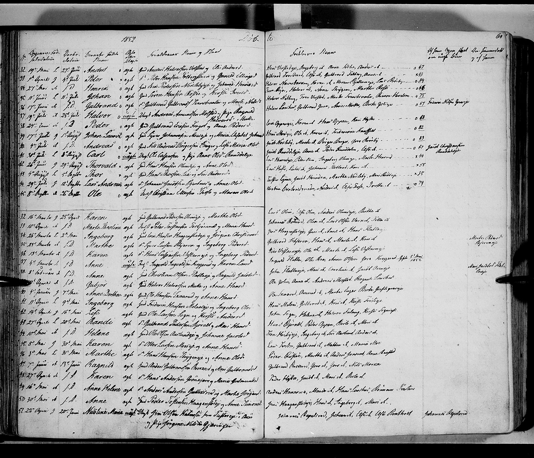 Jevnaker prestekontor, SAH/PREST-116/H/Ha/Haa/L0006: Parish register (official) no. 6, 1837-1857, p. 60